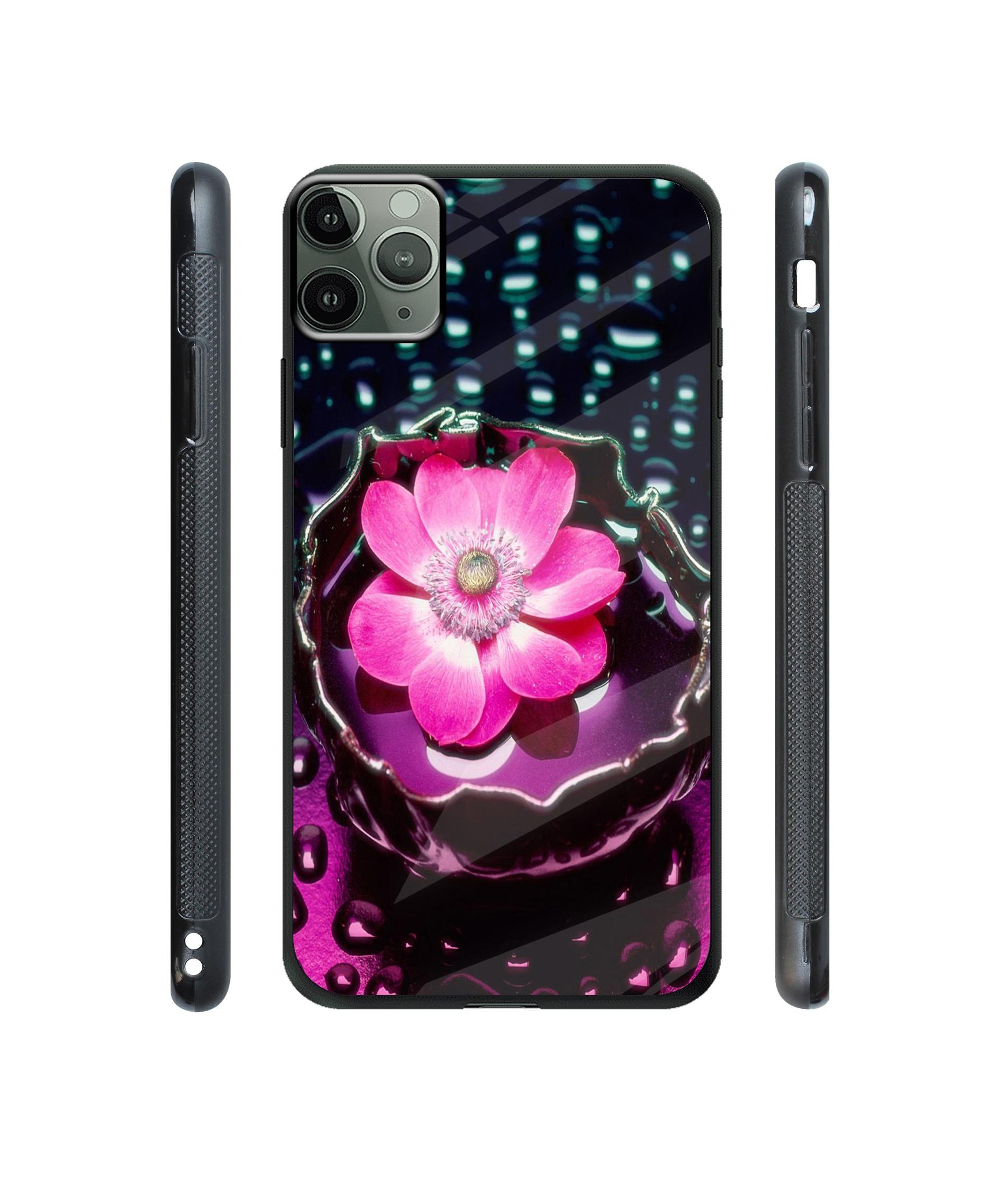 Flower in Water Designer Printed Glass Cover for Apple iPhone 11 Pro Max