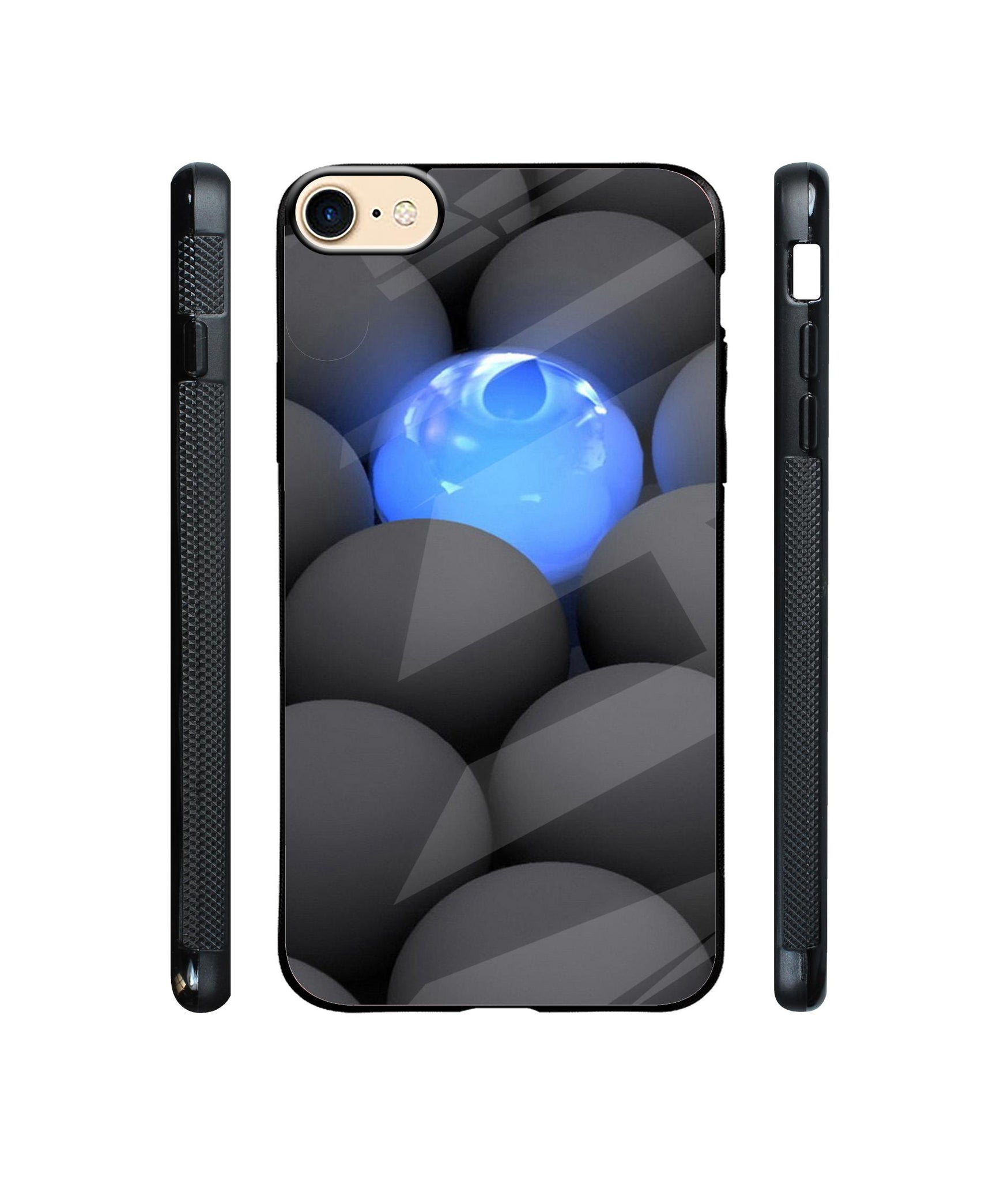 Balls Dark Neon Sight Surface Designer Printed Glass Cover for Apple iPhone 7 / iPhone 8