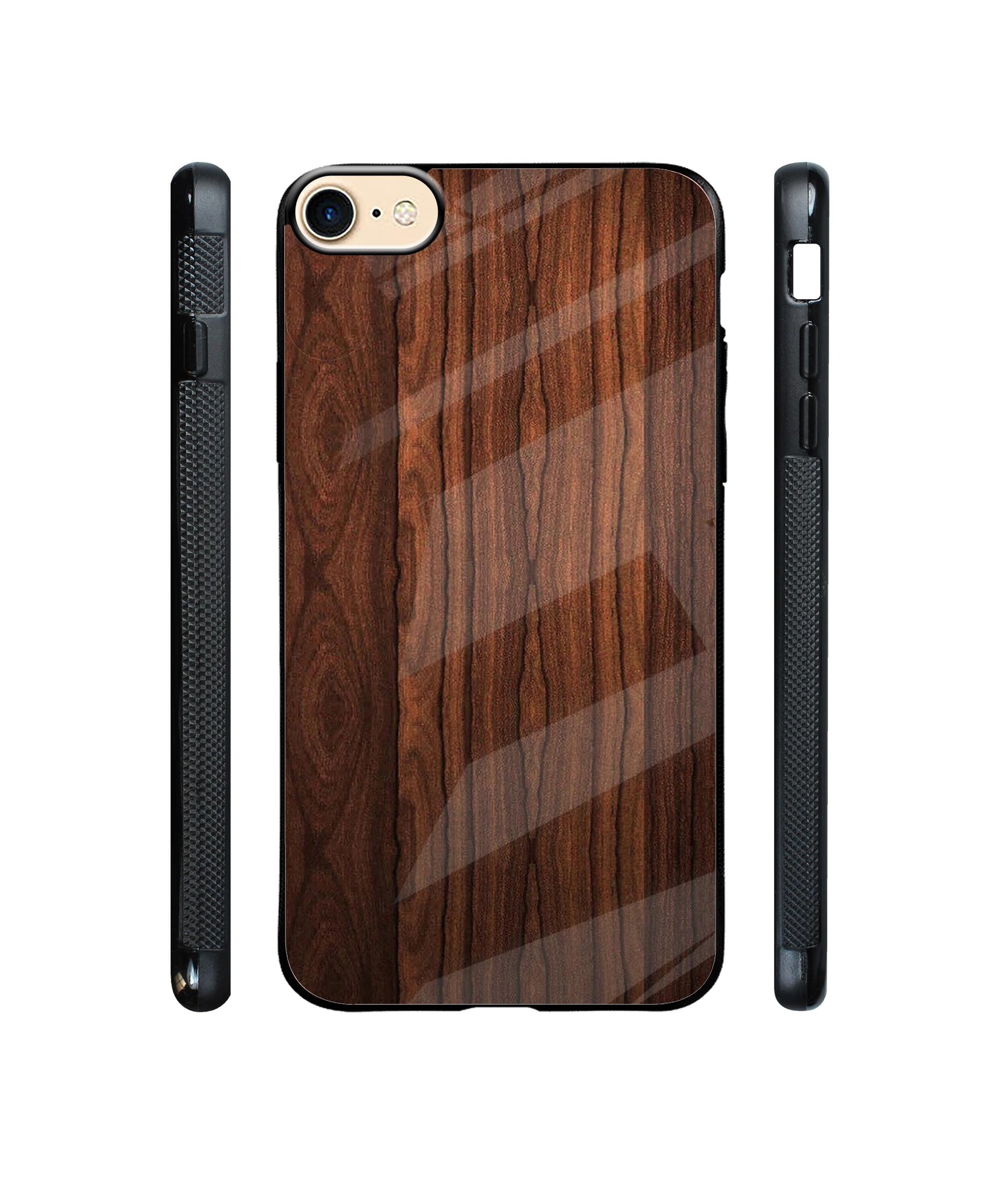 Wooden Texture Designer Printed Glass Cover for Apple iPhone 7 / iPhone 8