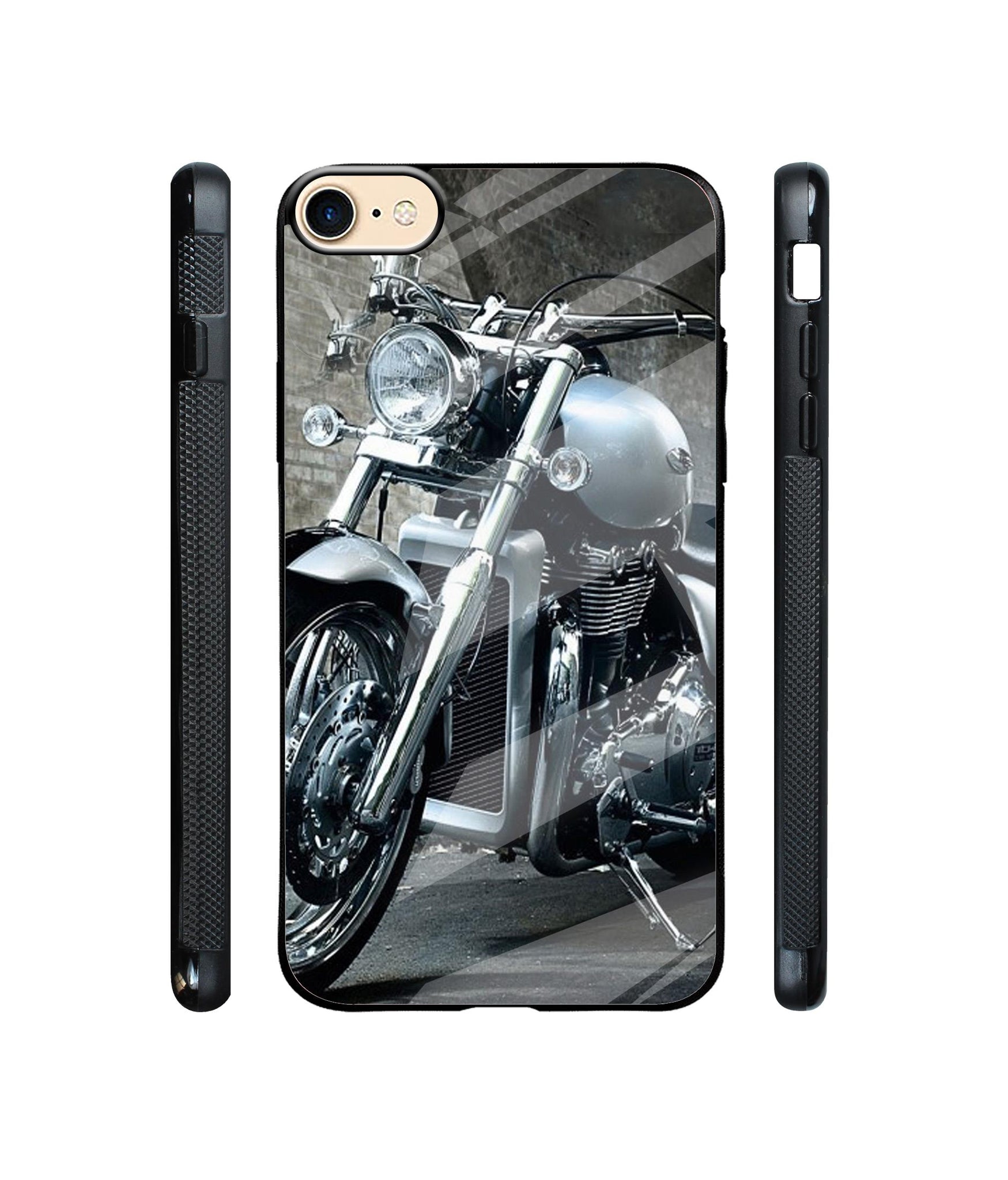 Motorcycle Designer Printed Glass Cover for Apple iPhone 7 / iPhone 8