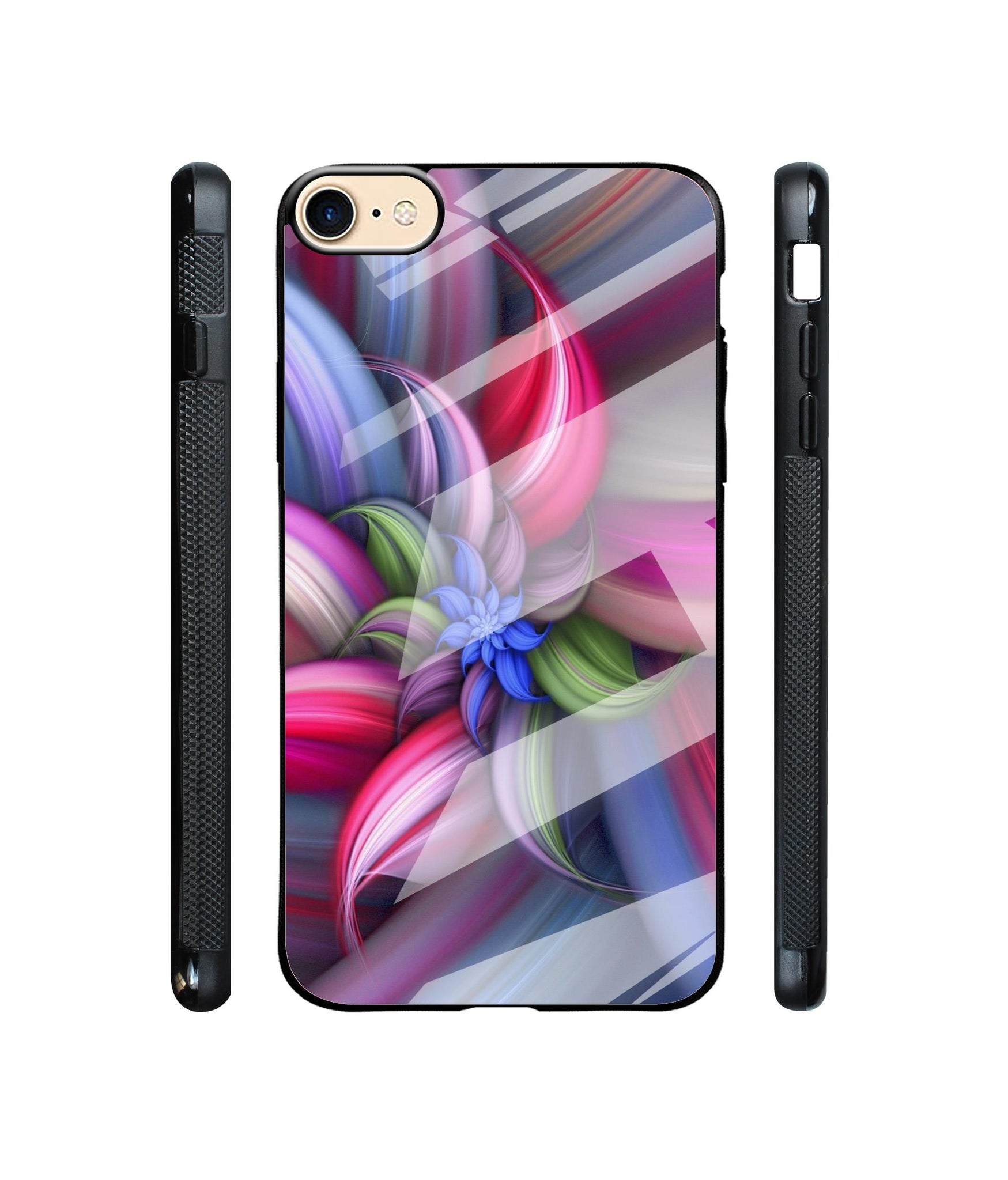 Colorful Flower Designer Printed Glass Cover for Apple iPhone 7 / iPhone 8