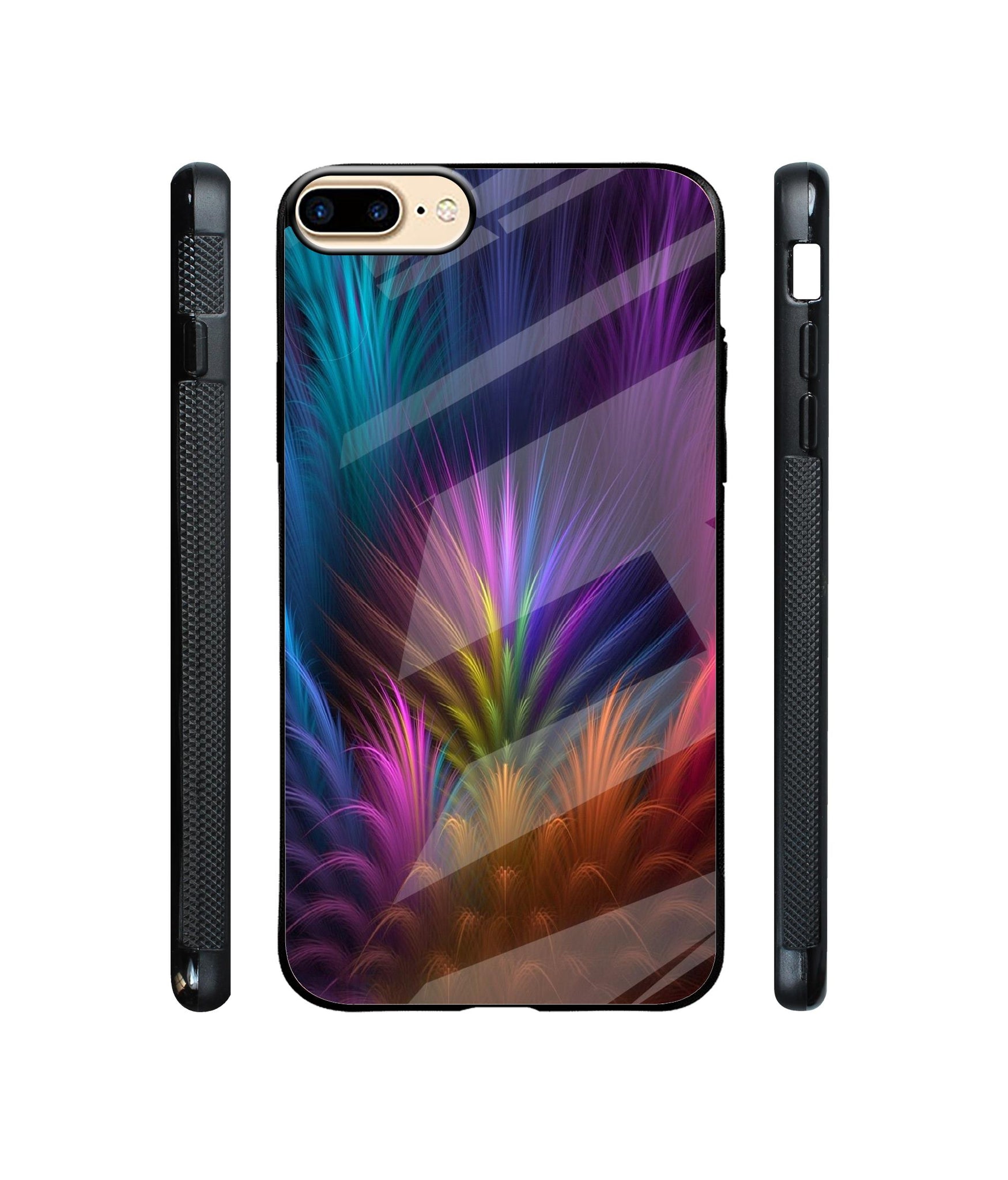 Multicoloured Designer Printed Glass Cover for Apple iPhone 7 Plus / iPhone 8 Plus