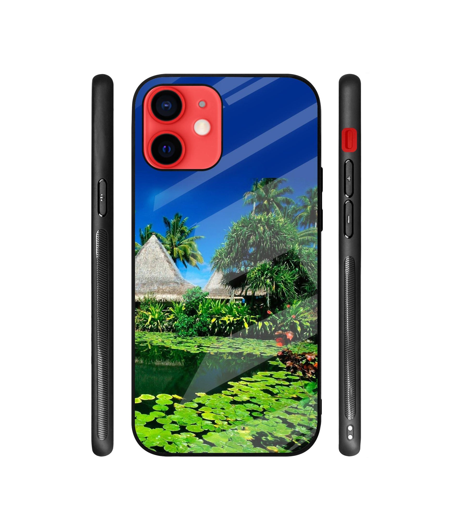 Tropics Water Designer Printed Glass Cover for Apple iPhone 12 / iPhone 12 Pro