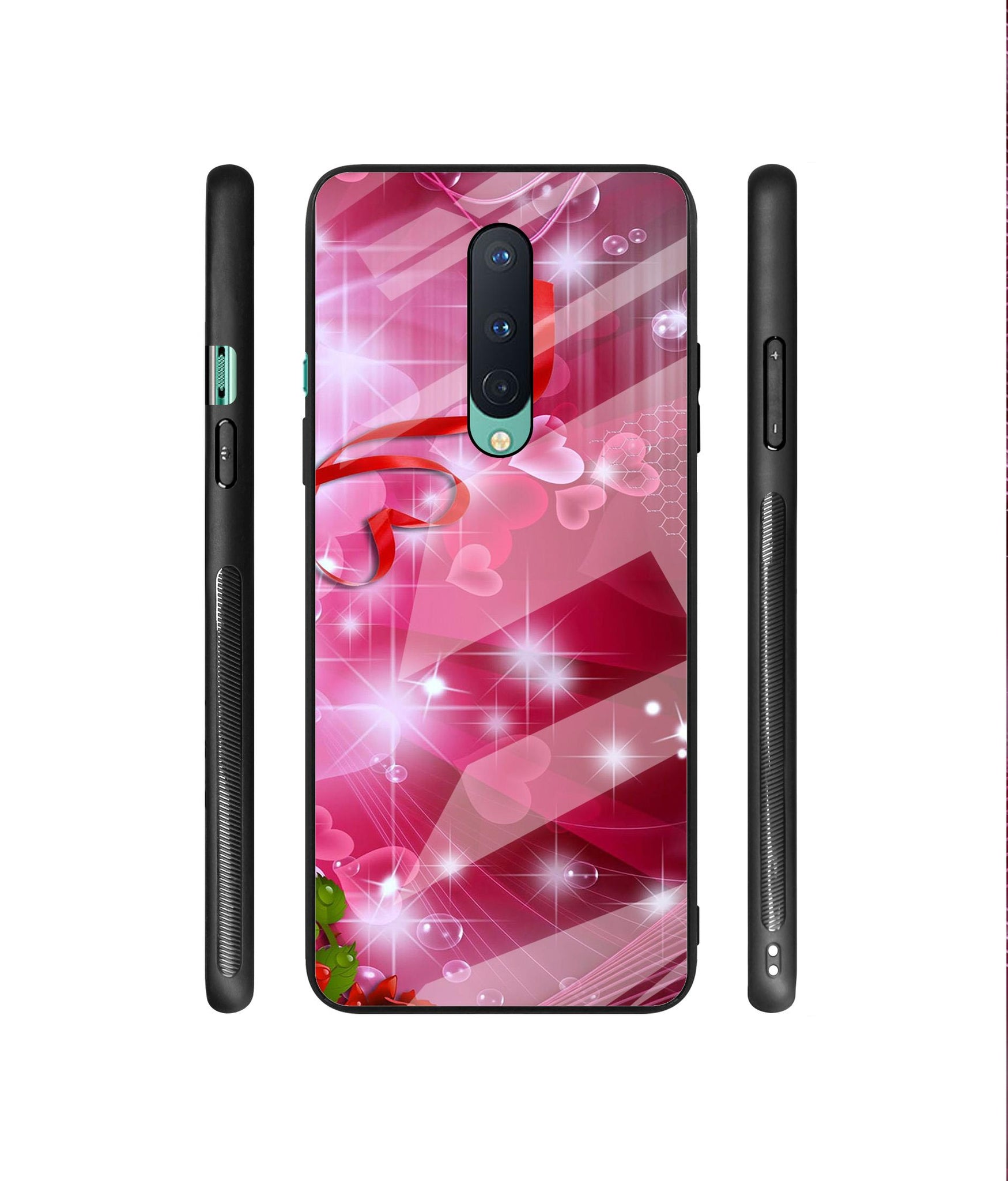 Love Designer Printed Glass Cover for OnePlus 8