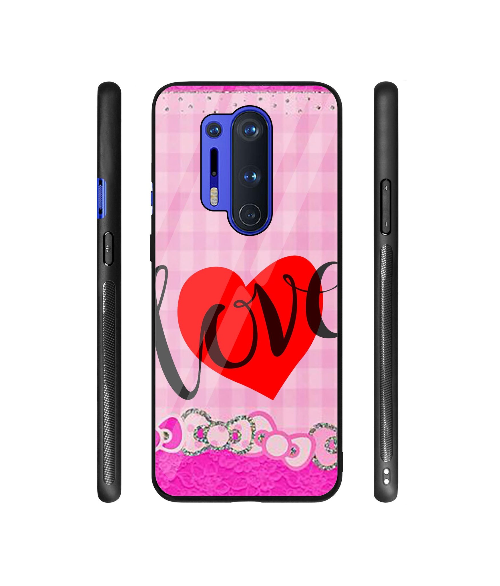 Love Print On Cloth Designer Printed Glass Cover for OnePlus 8 Pro