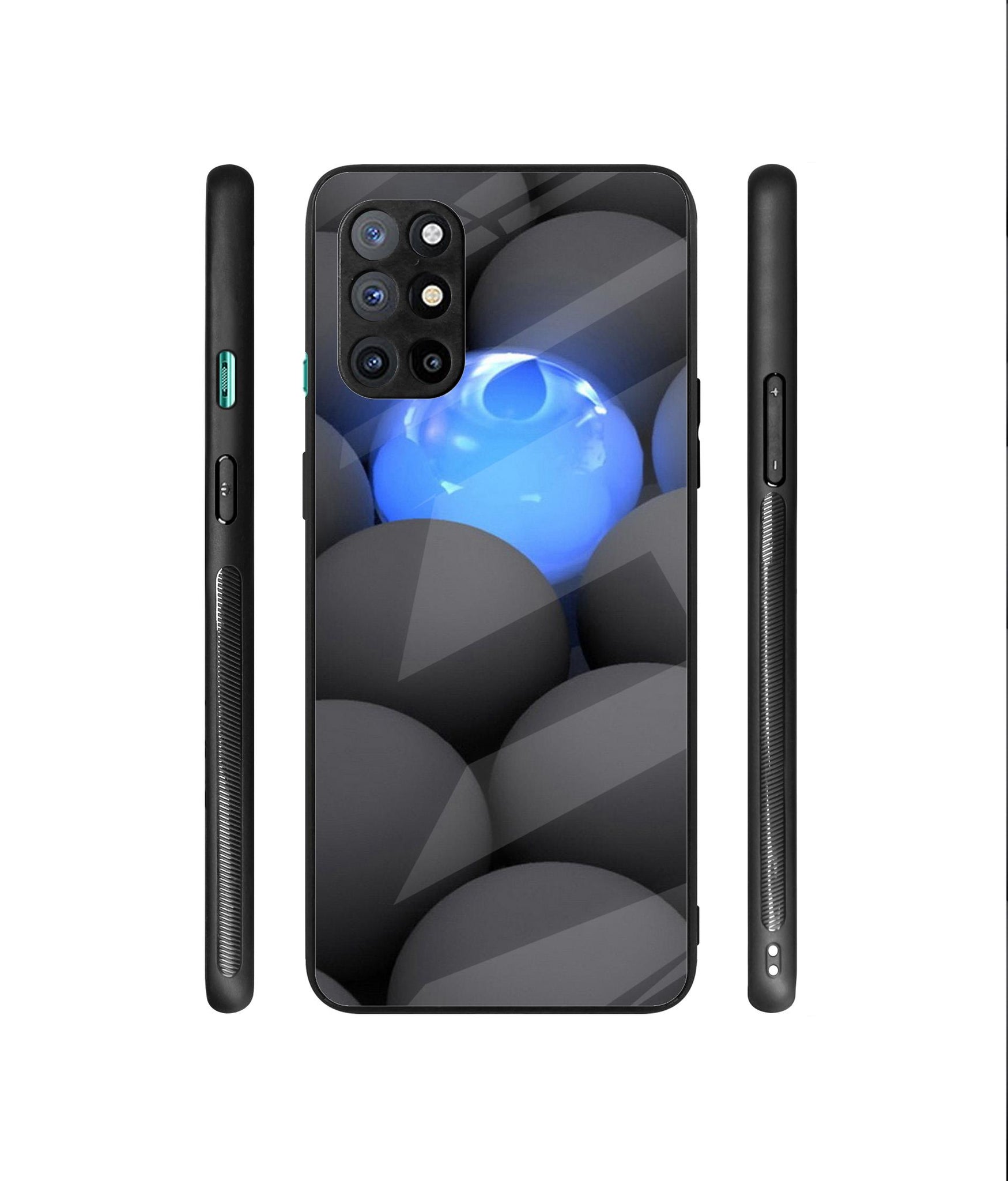Balls Dark Neon Sight Surface Designer Printed Glass Cover for OnePlus 8T