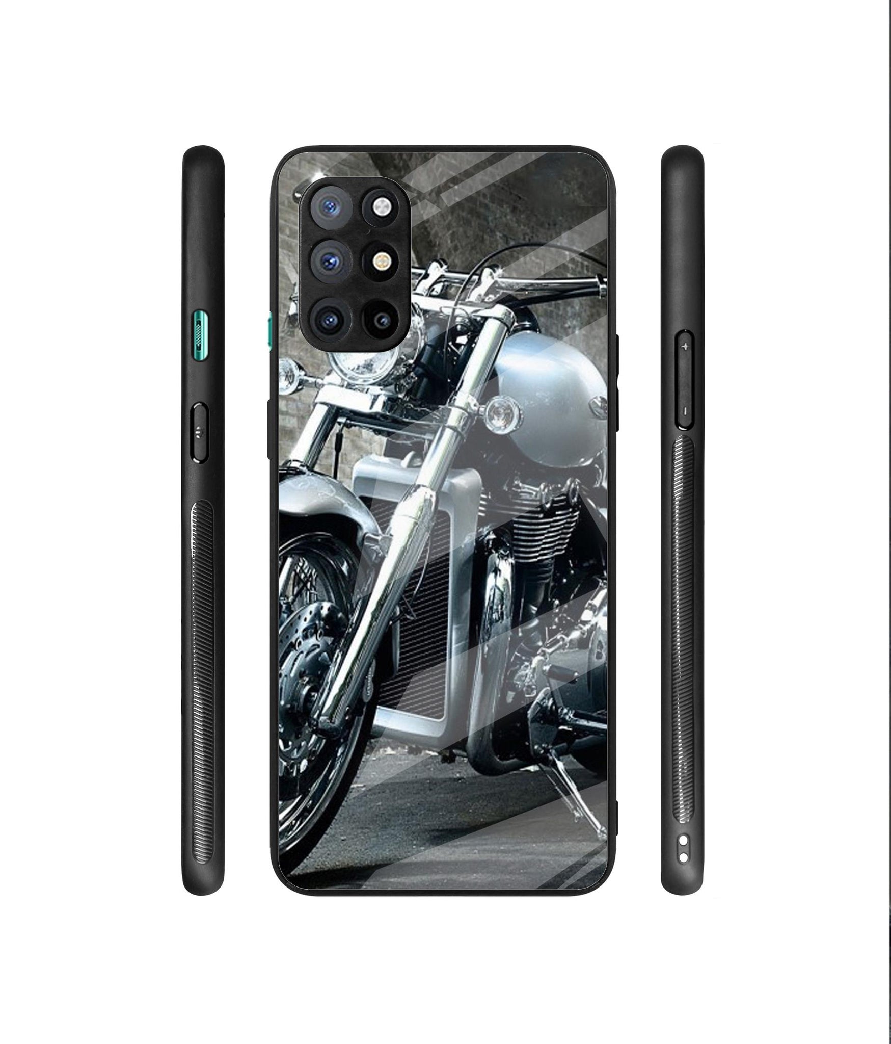 Motorcycle Designer Printed Glass Cover for OnePlus 8T