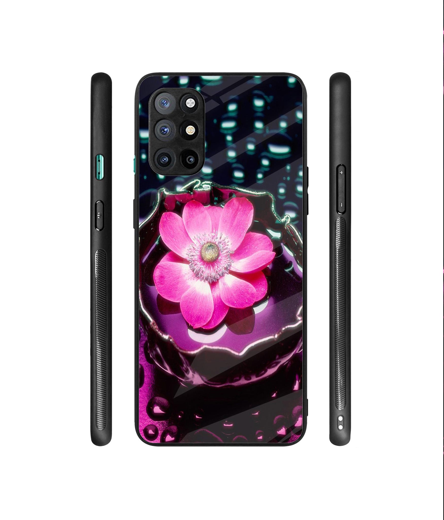 Flower in Water Designer Printed Glass Cover for OnePlus 8T