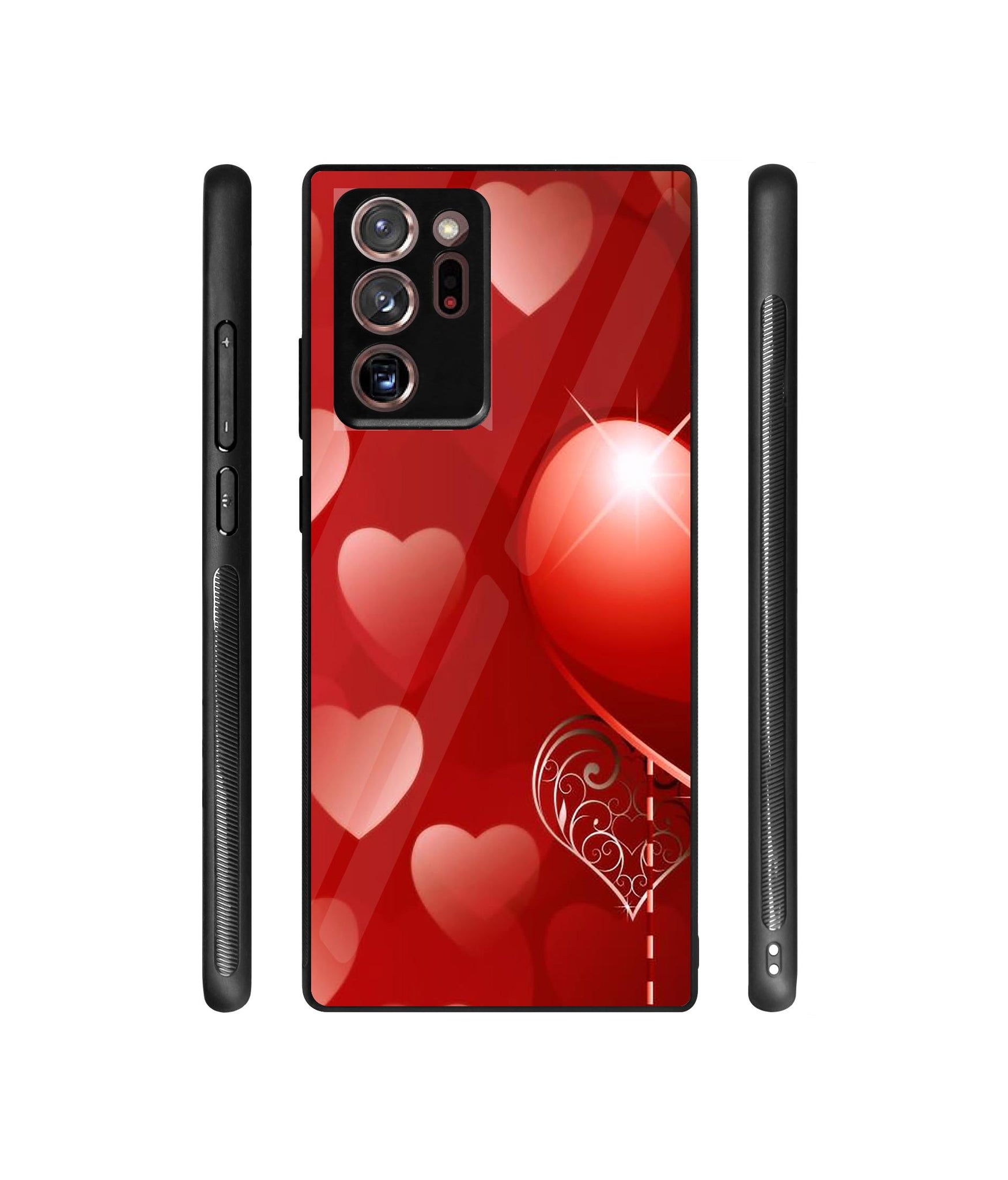 Heart Patten Designer Printed Glass Cover for Samsung Galaxy Note 20 Ultra