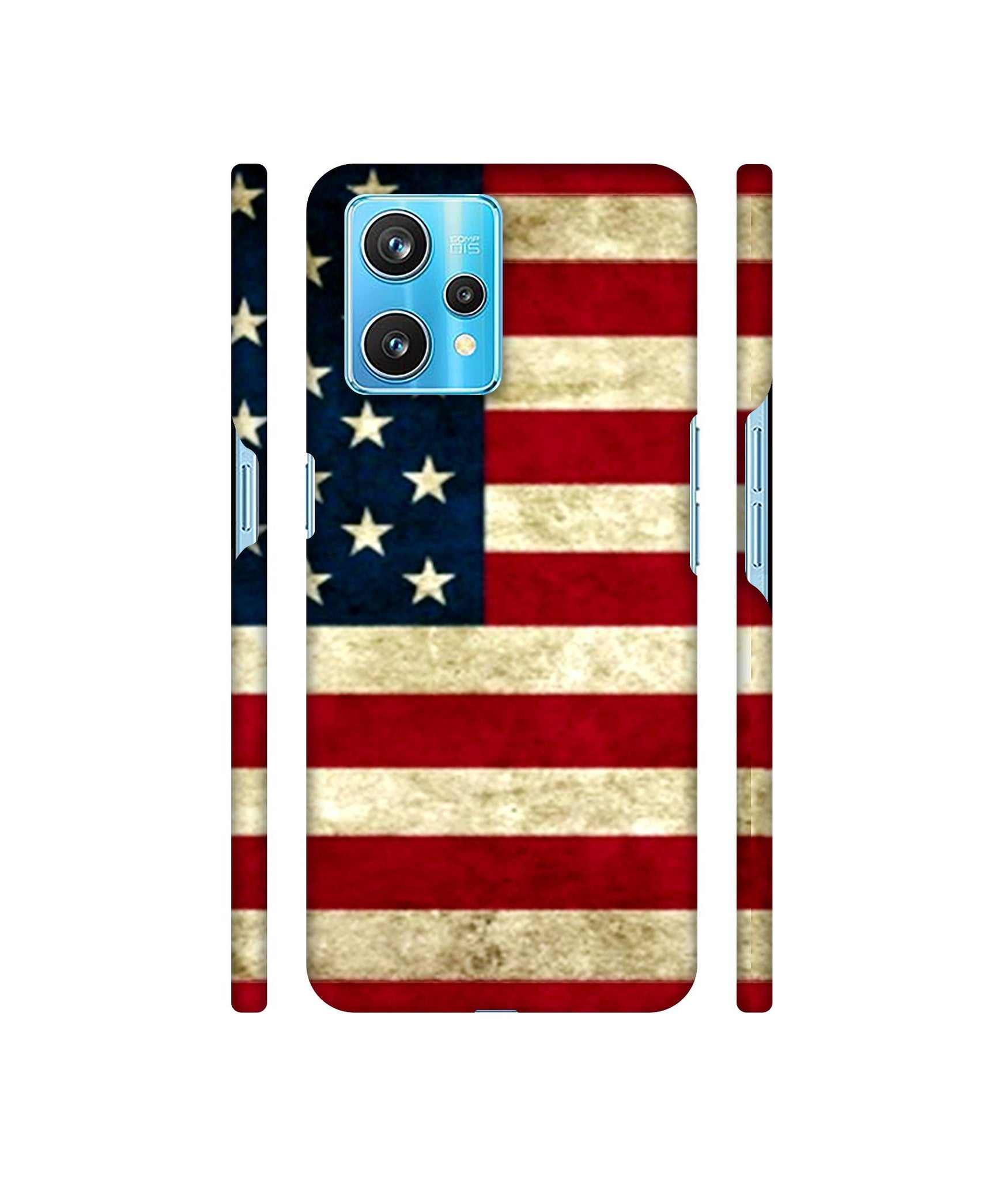 Multicoloured USA Flag Designer Hard Back Cover for Realme 9 Pro Plus 5G