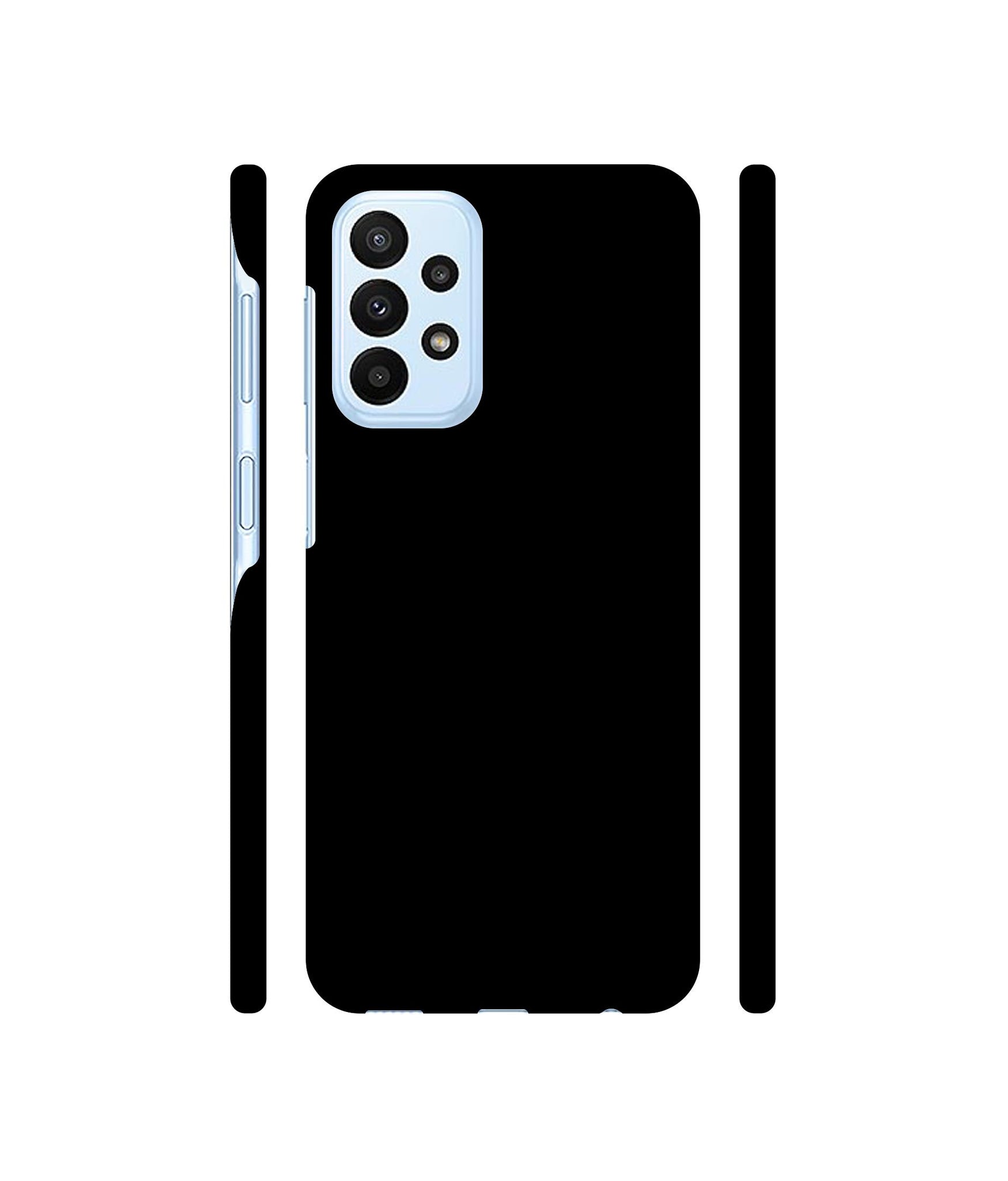 Solid Black Designer Hard Back Cover for Samsung Galaxy A23 4G