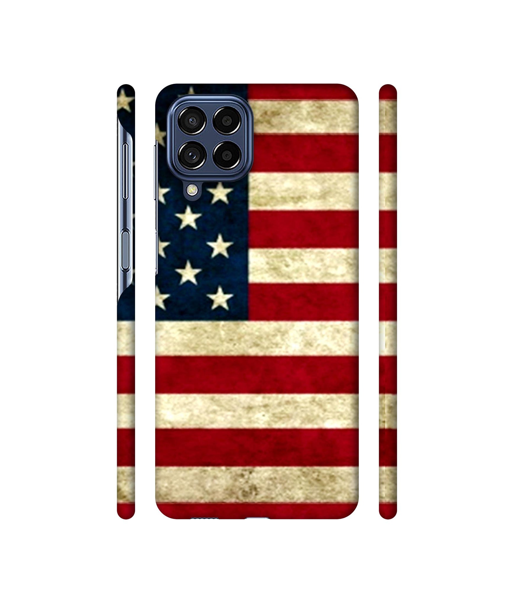Multicoloured USA Flag Designer Hard Back Cover for Samsung Galaxy M53 5G