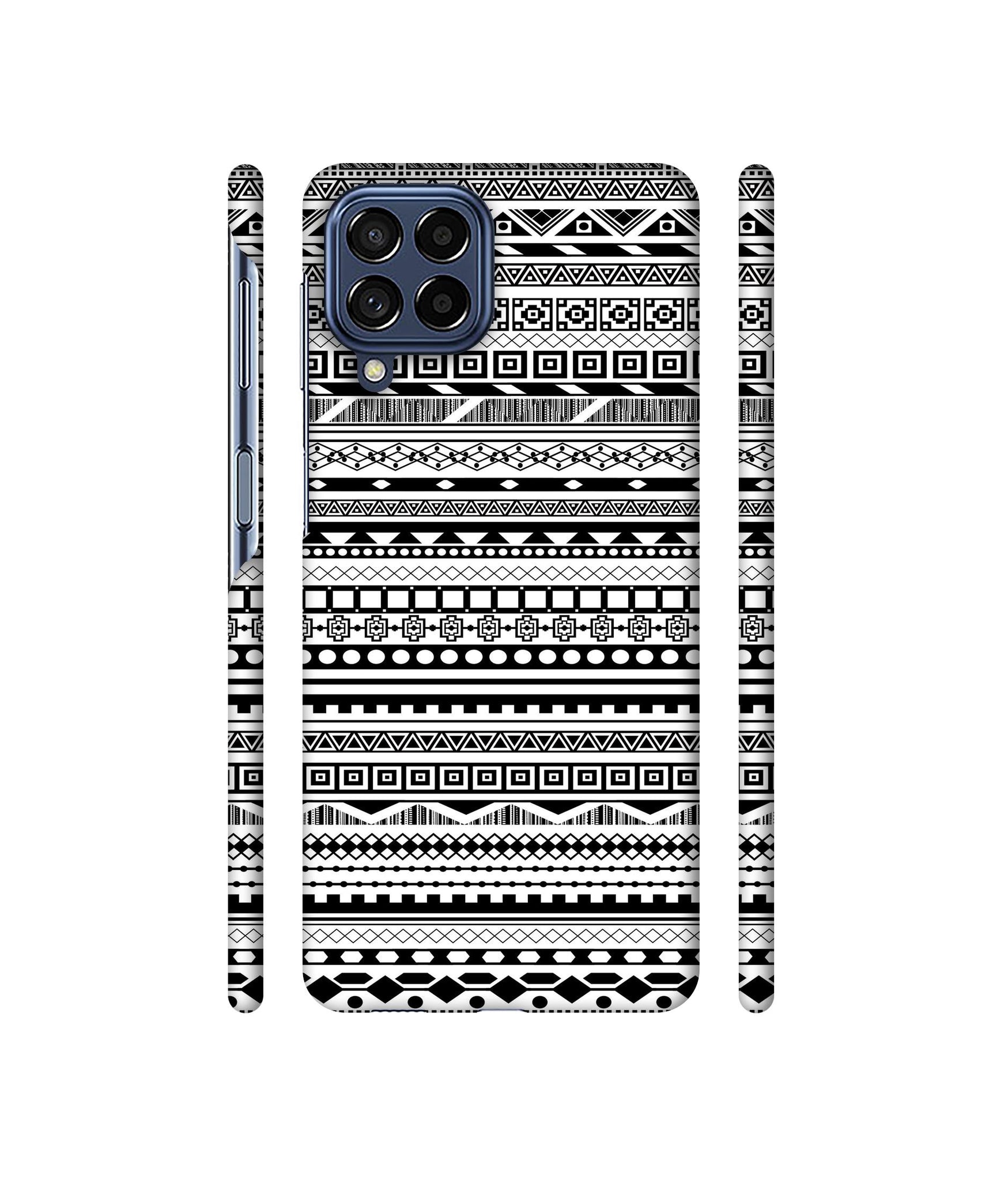 Black & White Patterns Designer Hard Back Cover for Samsung Galaxy M53 5G