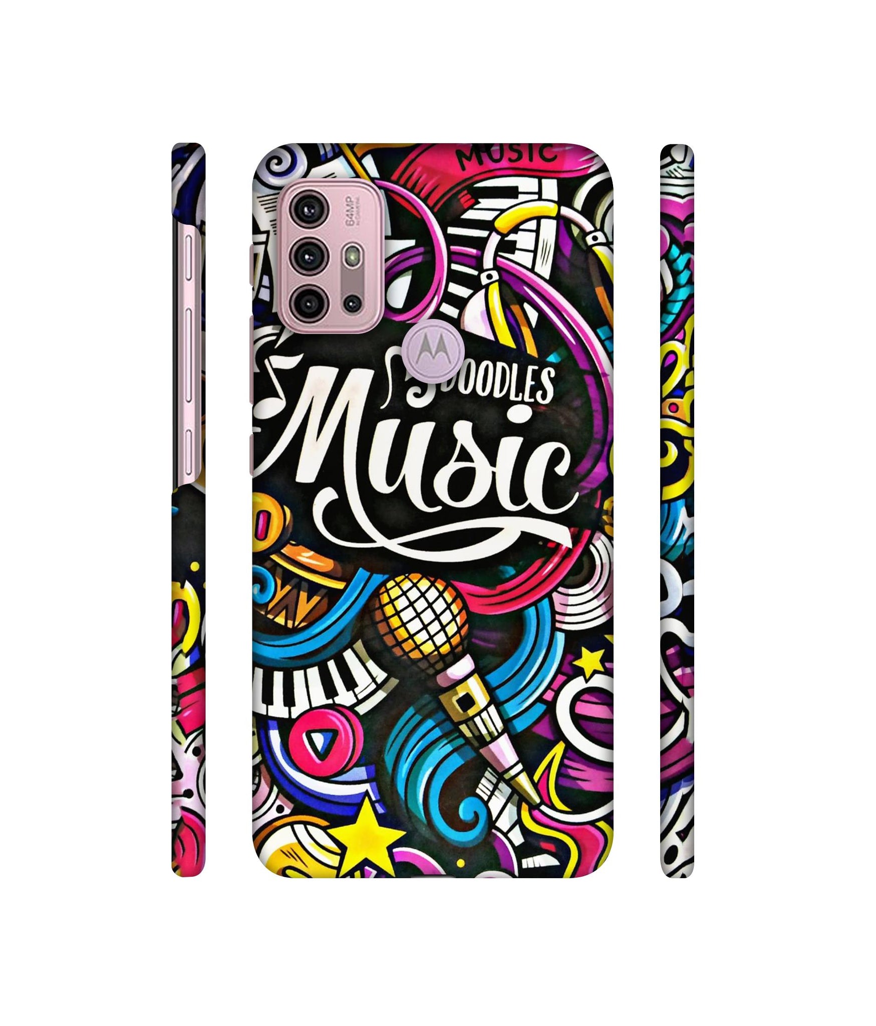 Doodles Music Designer Hard Back Cover for Motorola Moto G30 / Moto G10 Power