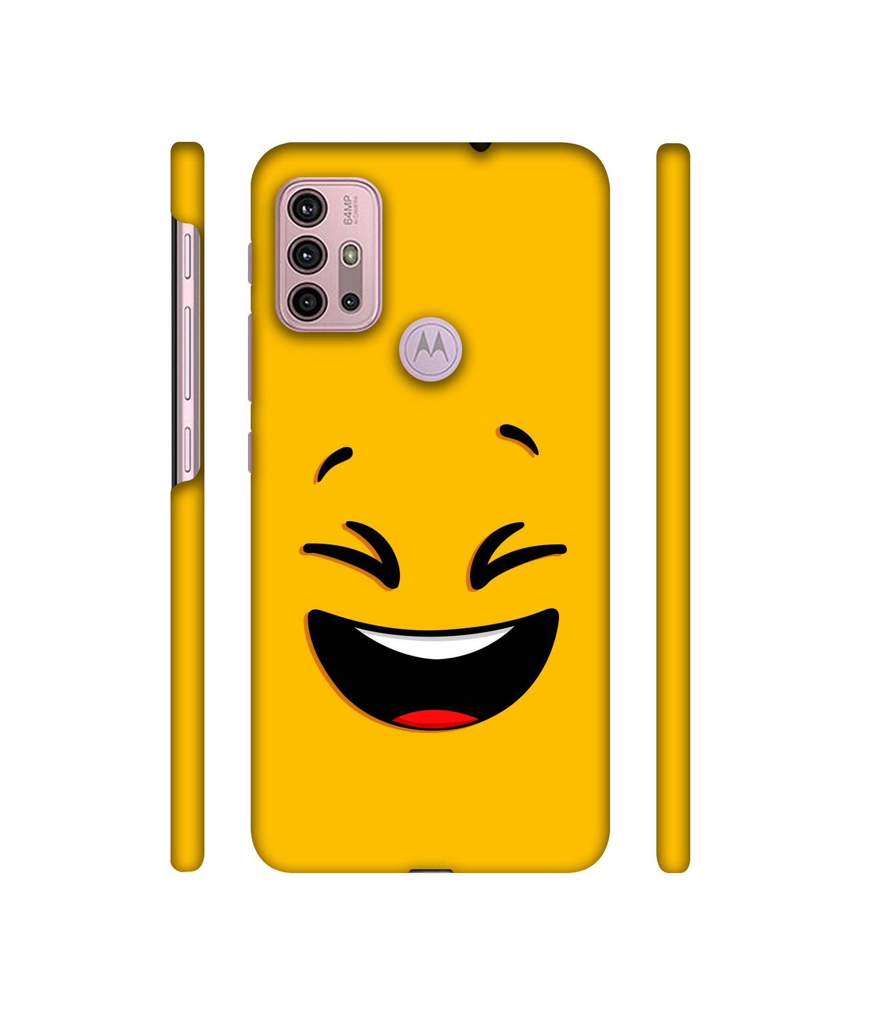 Smile Face Designer Hard Back Cover for Motorola Moto G30 / Moto G10 Power
