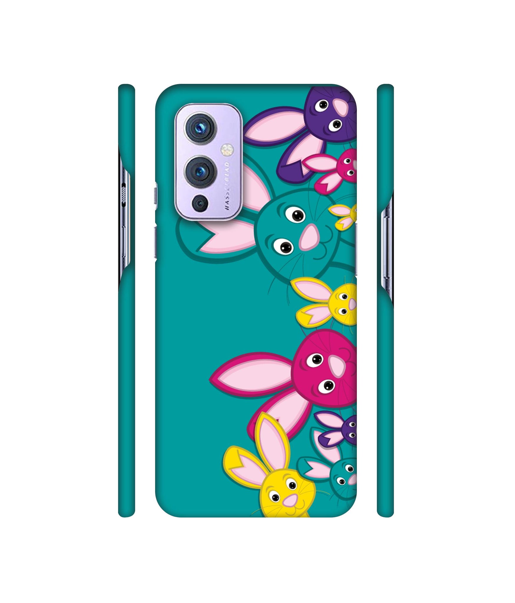 Rabbit Family Designer Hard Back Cover for OnePlus 9