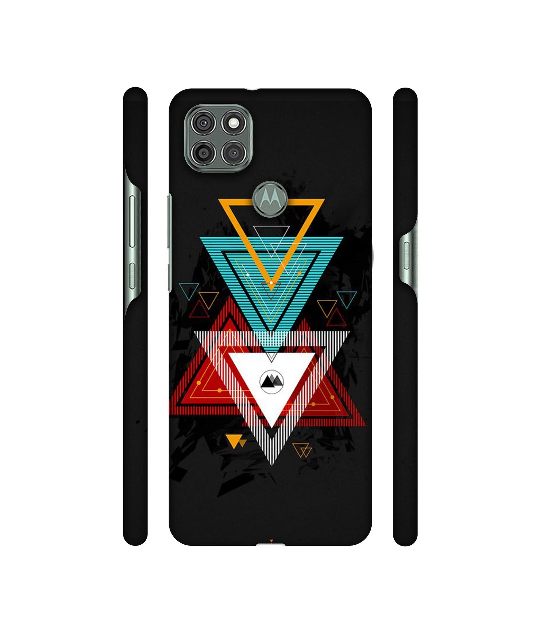 Illustrator Triangle Designer Hard Back Cover for Motorola Moto G9 Power