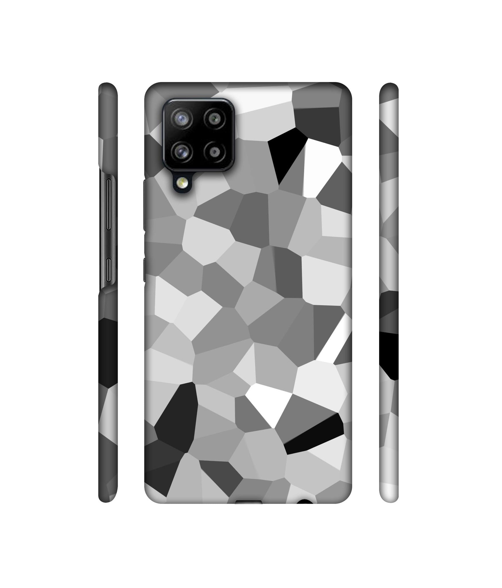 Black & White Mathematical Shape Designer Hard Back Cover for Samsung Galaxy M42 5G / A42 5G