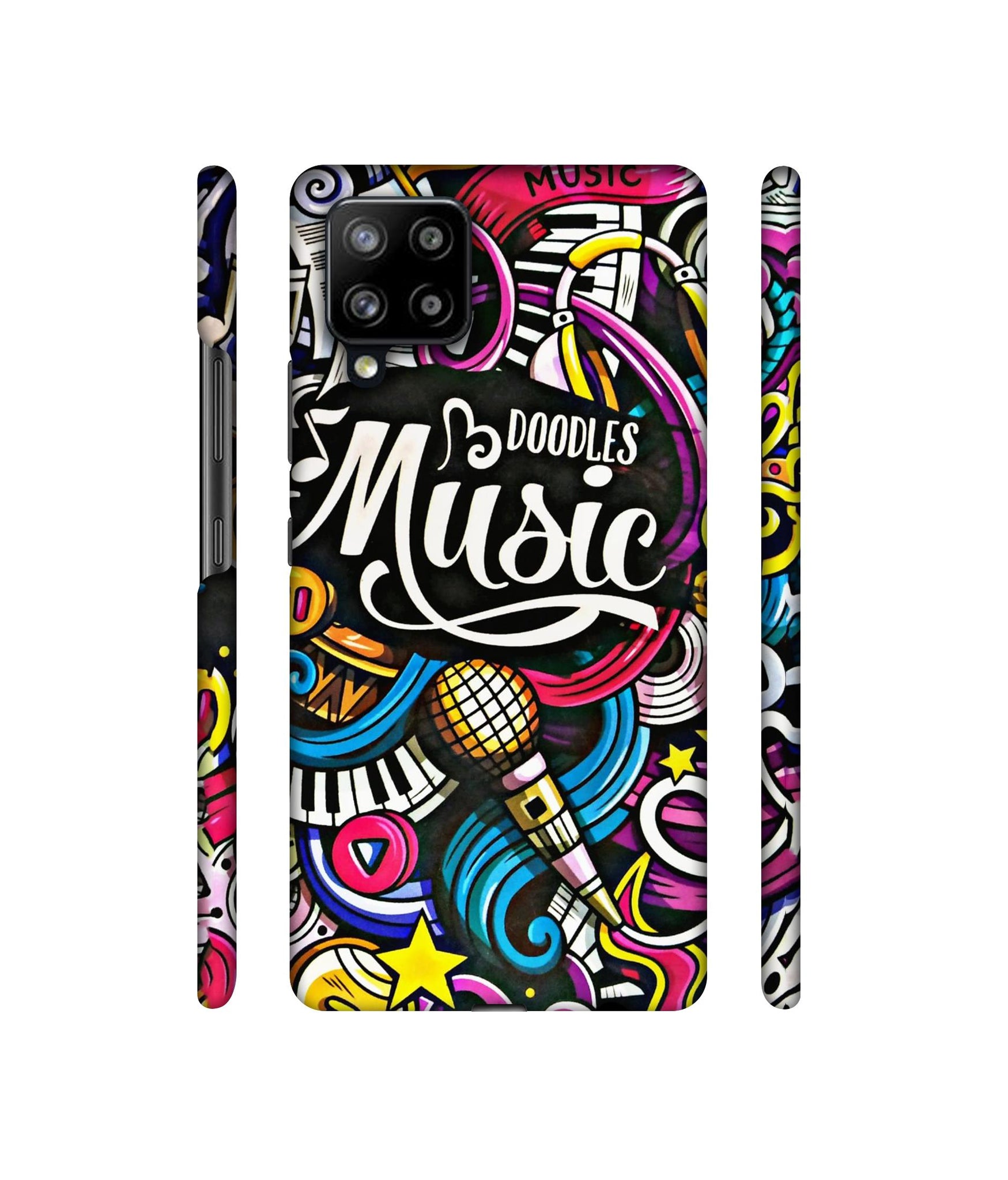 Doodles Music Designer Hard Back Cover for Samsung Galaxy M42 5G / A42 5G