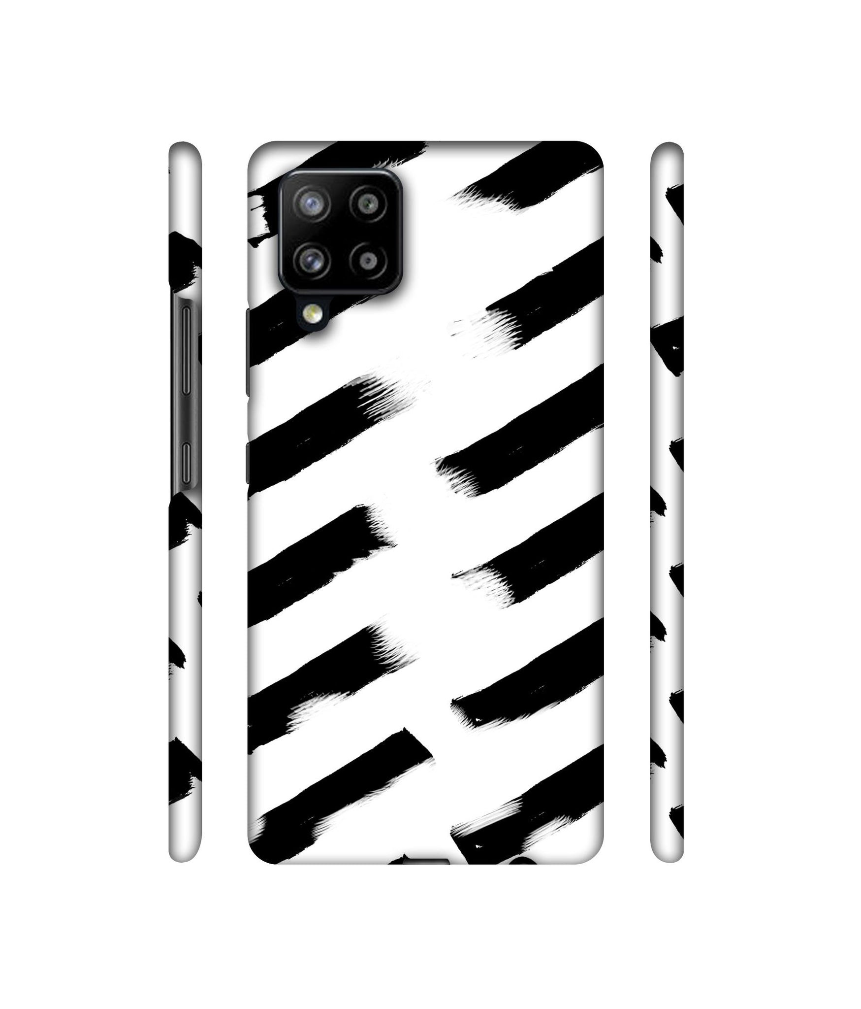 Black & White Rectangle Designer Hard Back Cover for Samsung Galaxy M42 5G / A42 5G