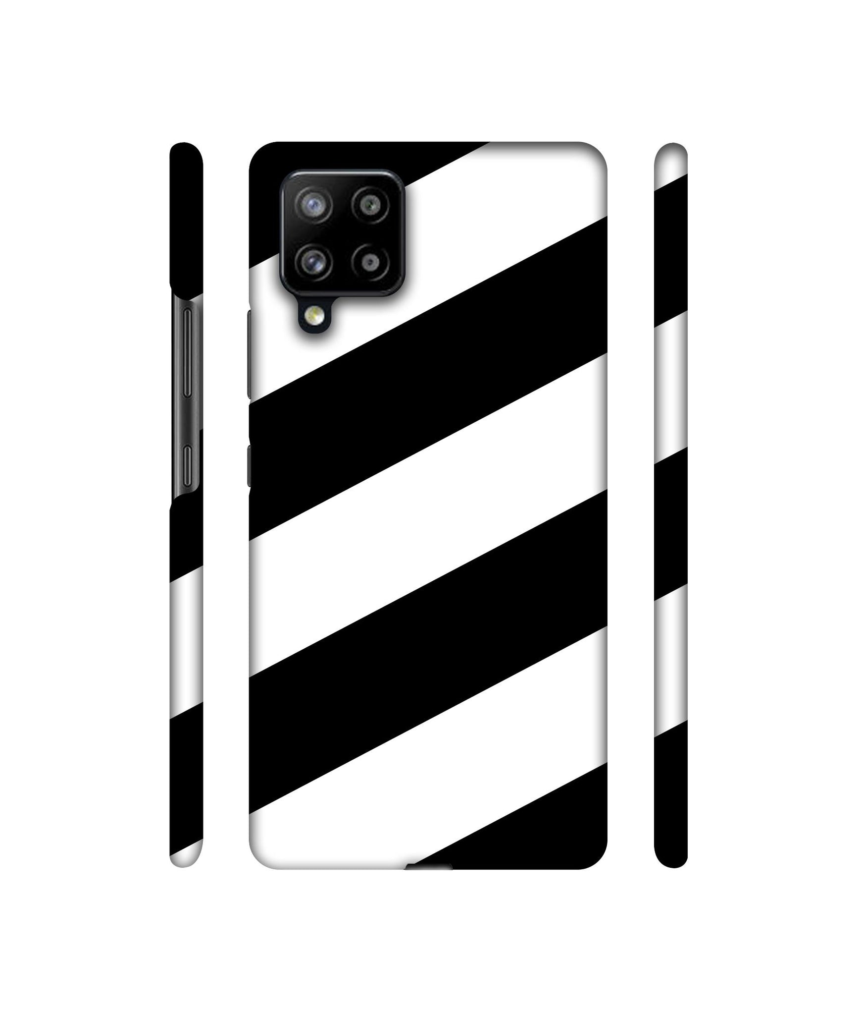 Black & White Line Designer Hard Back Cover for Samsung Galaxy M42 5G / A42 5G
