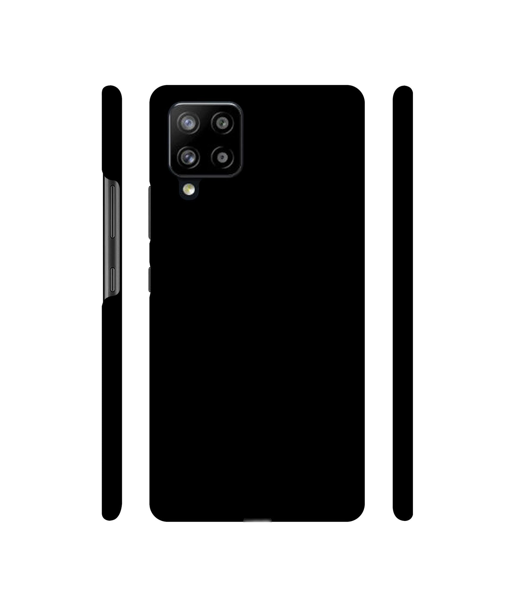 Solid Black Designer Hard Back Cover for Samsung Galaxy M42 5G / A42 5G