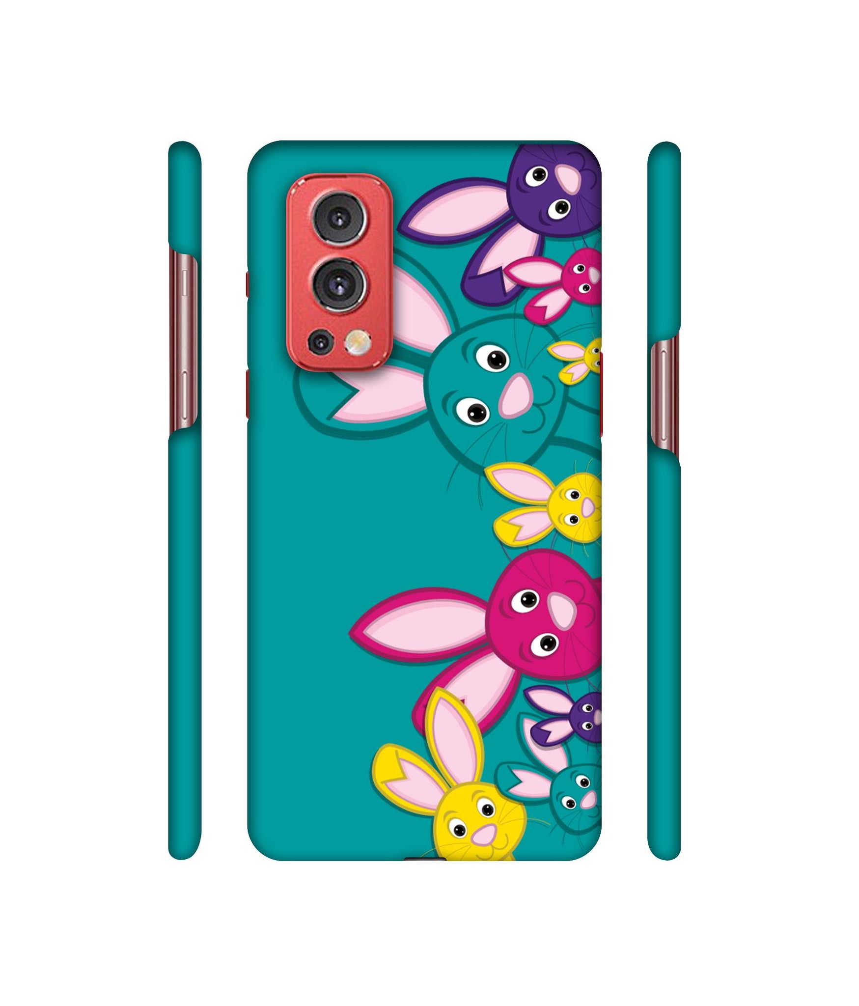 Rabbit Family Designer Hard Back Cover for OnePlus Nord2 5G