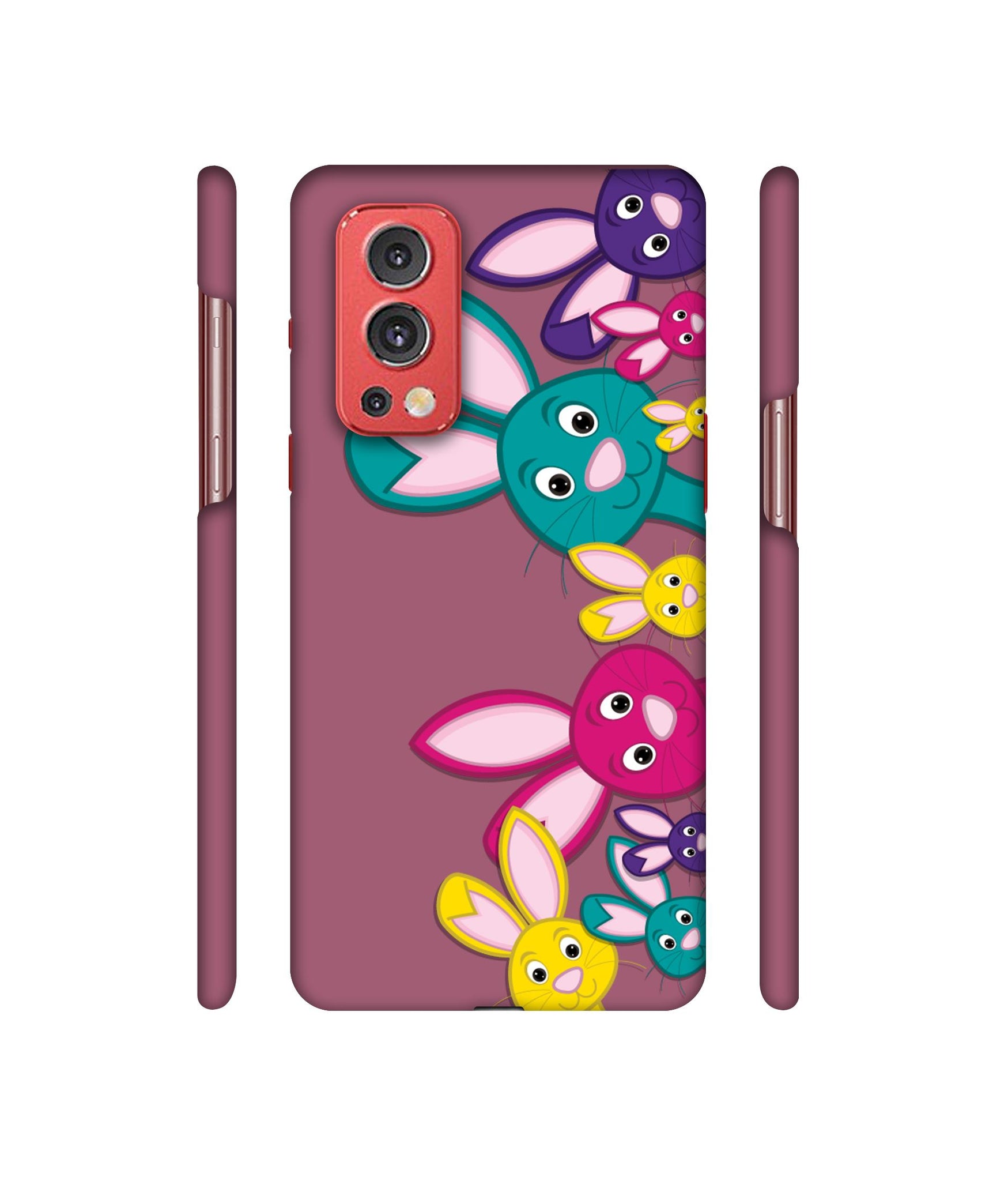Rabbit Family1 Designer Hard Back Cover for OnePlus Nord2 5G