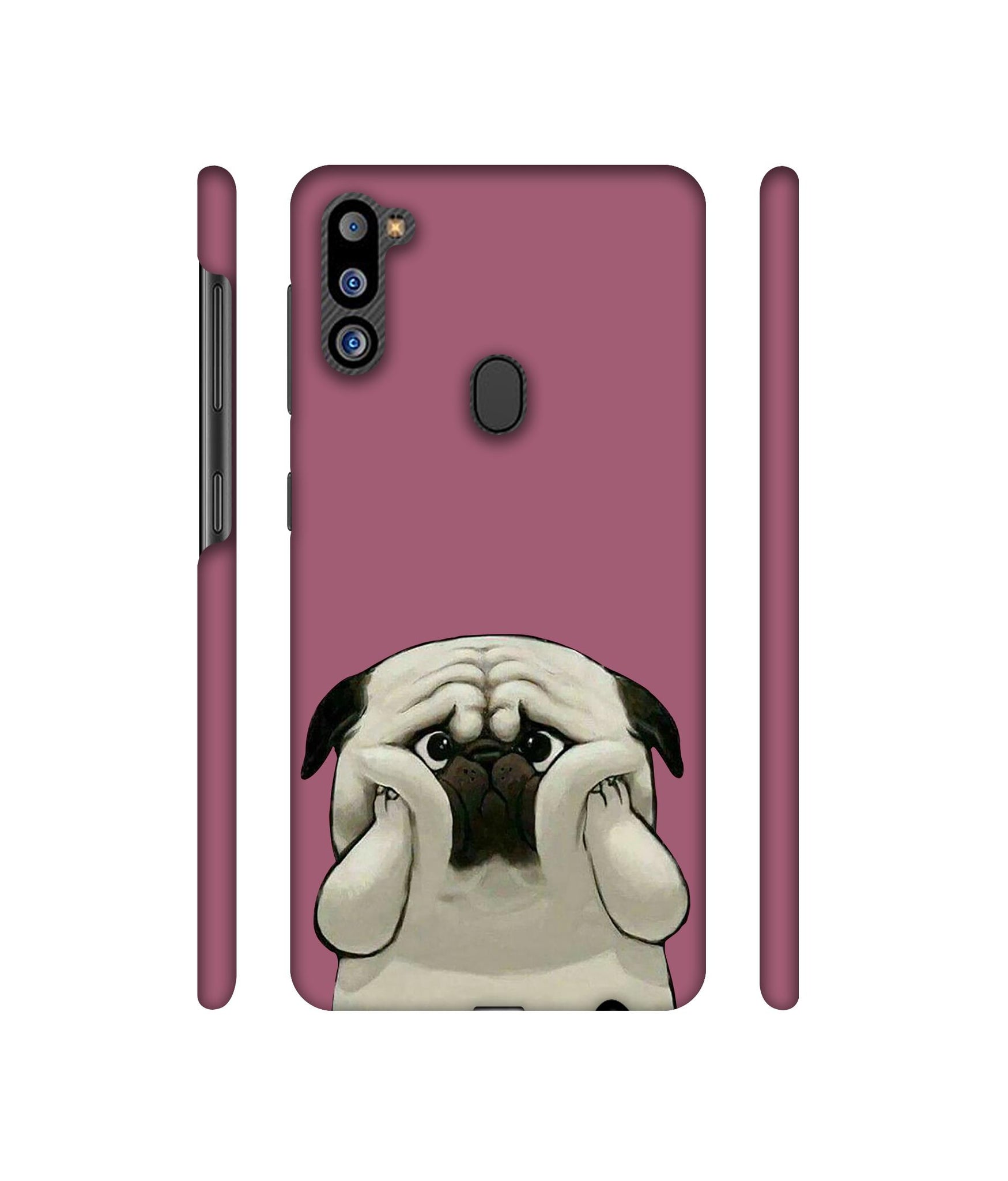 Pot Dog Purple Colour Designer Hard Back Cover for Samsung Galaxy M21 2021 Edition