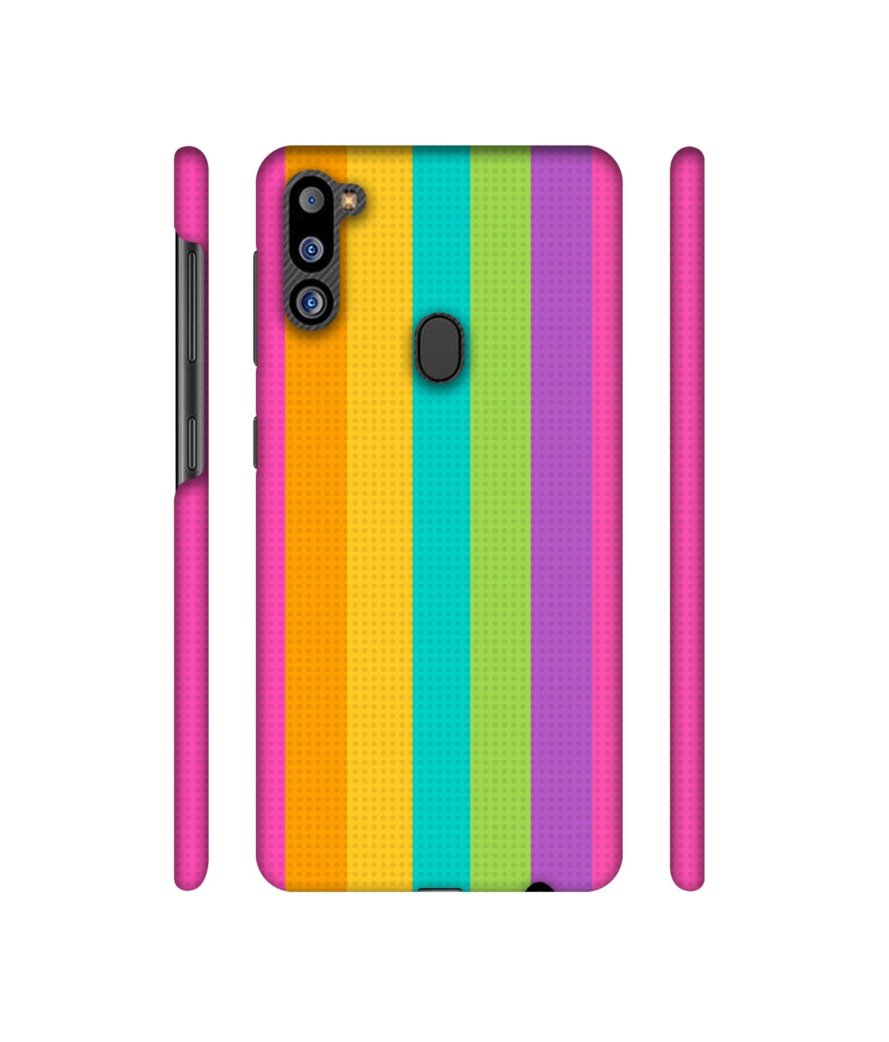 Random Colour Line Designer Hard Back Cover for Samsung Galaxy M21 2021 Edition