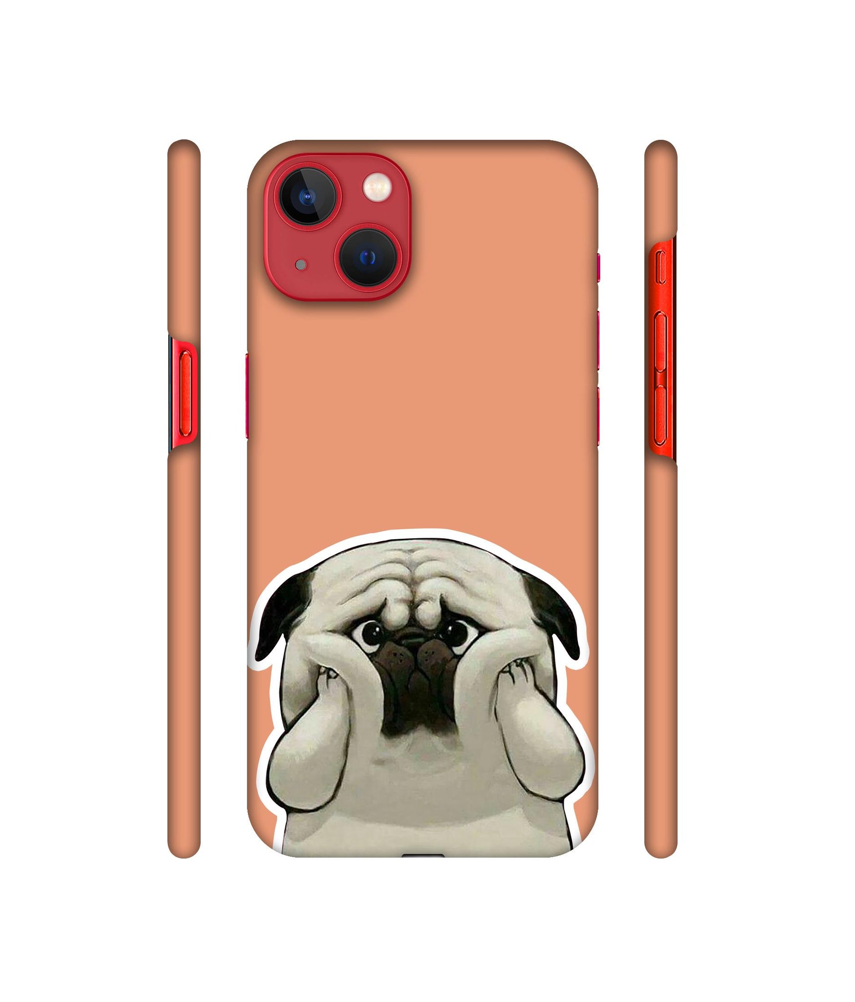 Pot Dog Pich Colour Designer Hard Back Cover for Apple iPhone 13