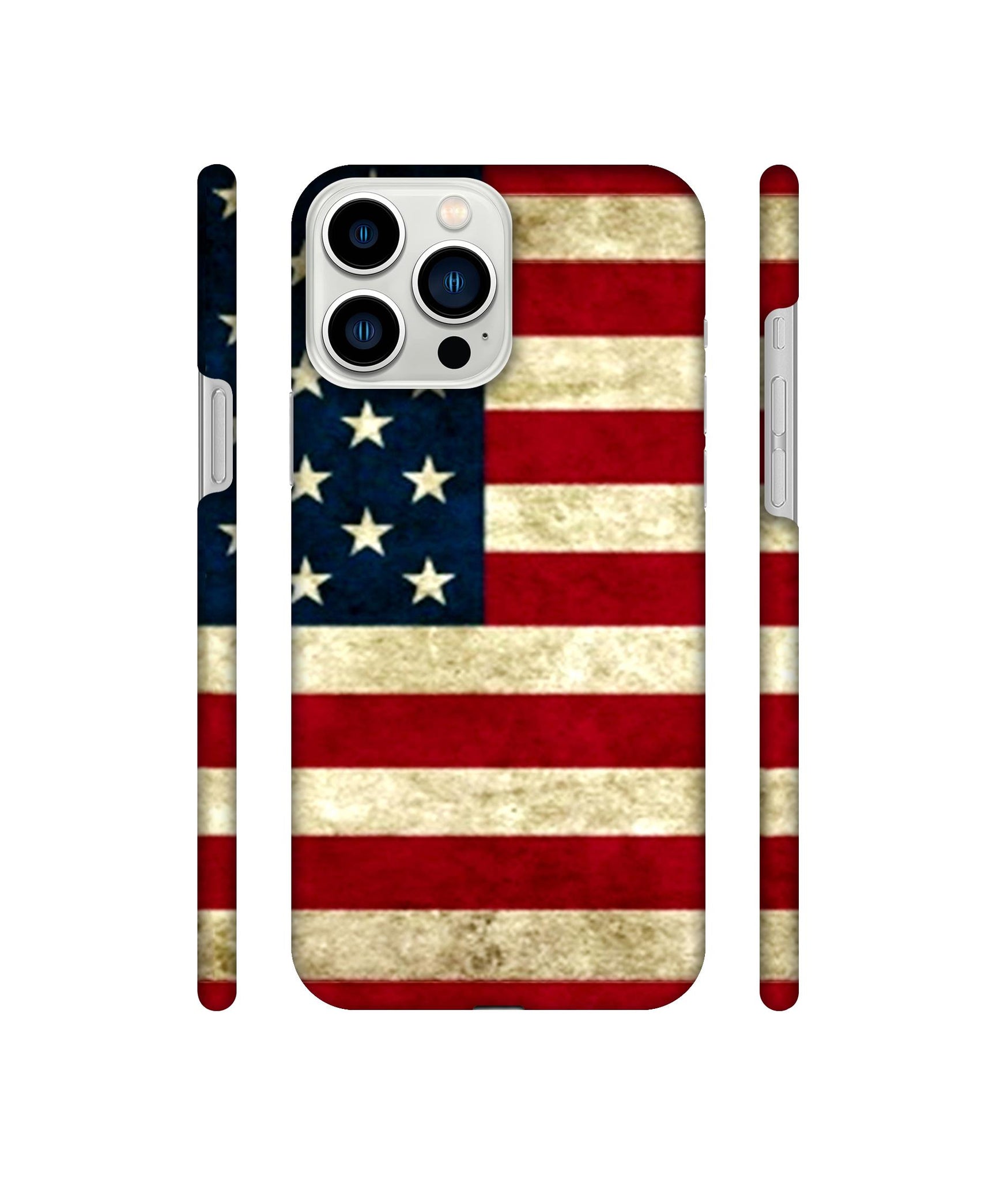 Multicoloured USA Flag Designer Hard Back Cover for Apple iPhone 13 Pro Max