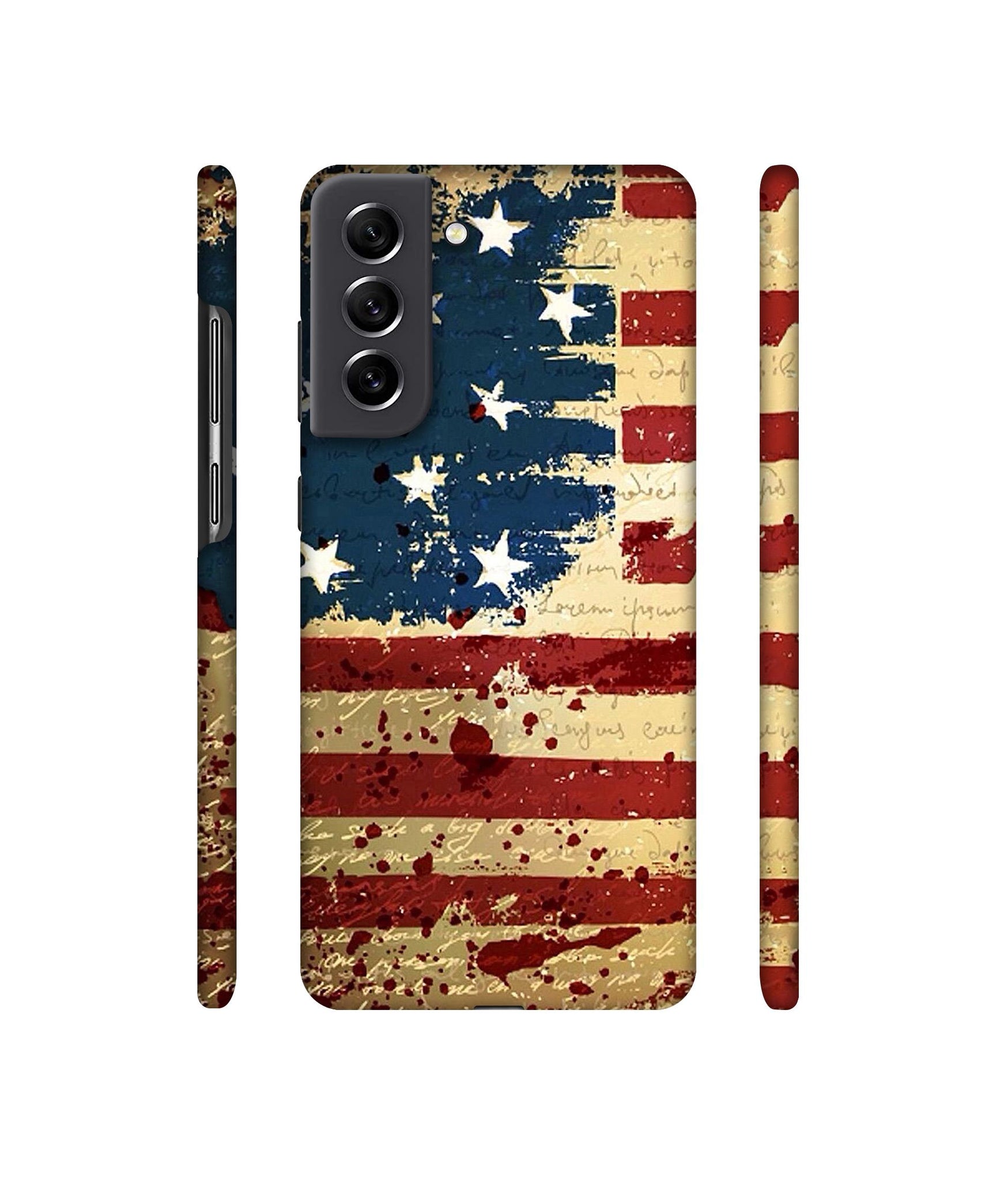 Colorful USA Flag Designer Hard Back Cover for Samsung Galaxy S21 FE 5G