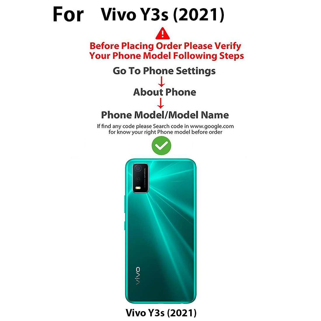 Premium Wallet Flip Cover for Vivo Y3s (2021)