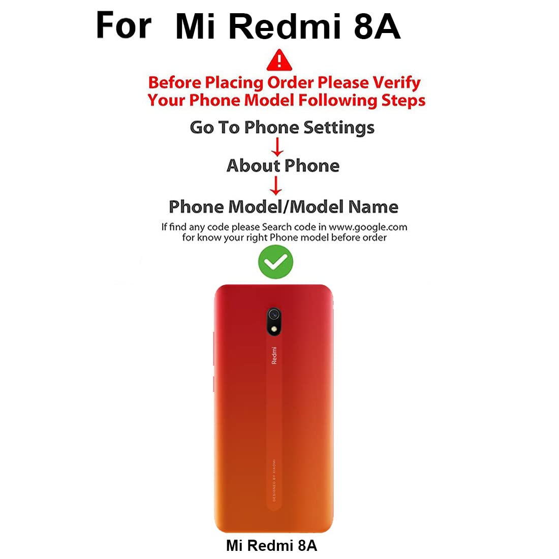 Premium Wallet Flip Case Cover for Mi Redmi 8A 4G