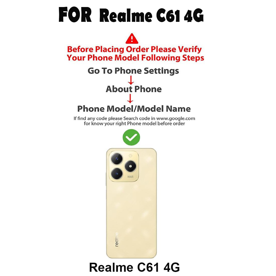 Black Circle Design Designer 2D Printed Back Case Cover for Realme C61 4G