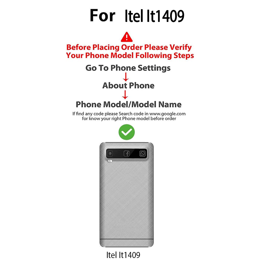 Premium Wallet Flip Cover for itel it1409 4G