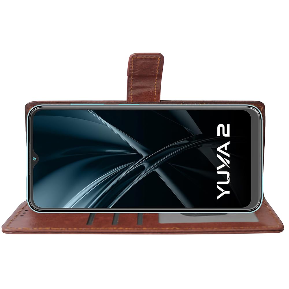 Premium Wallet Flip Cover for Lava Yuva 2 4G