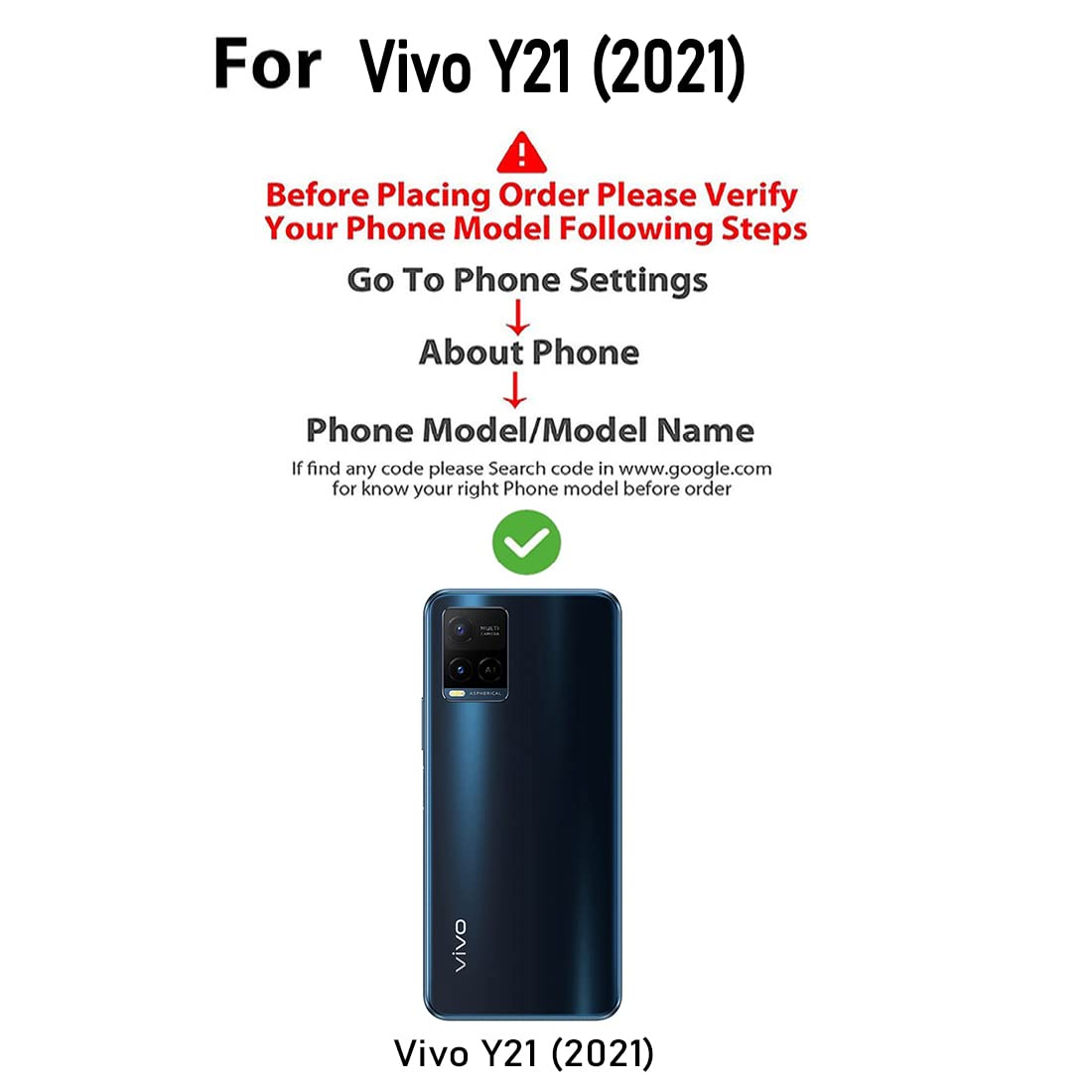 Premium Wallet Flip Cover for Vivo Y21 / Y33s / Y33T / Y21s / Y21e / Y21A / Y21T