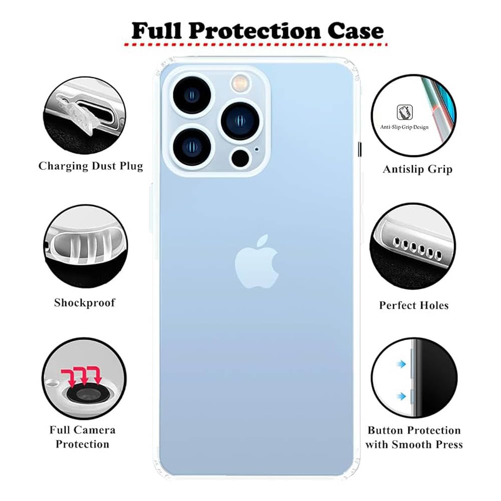 Anti Dust Plug Back Case Cover for Apple iPhone 14 Pro Max