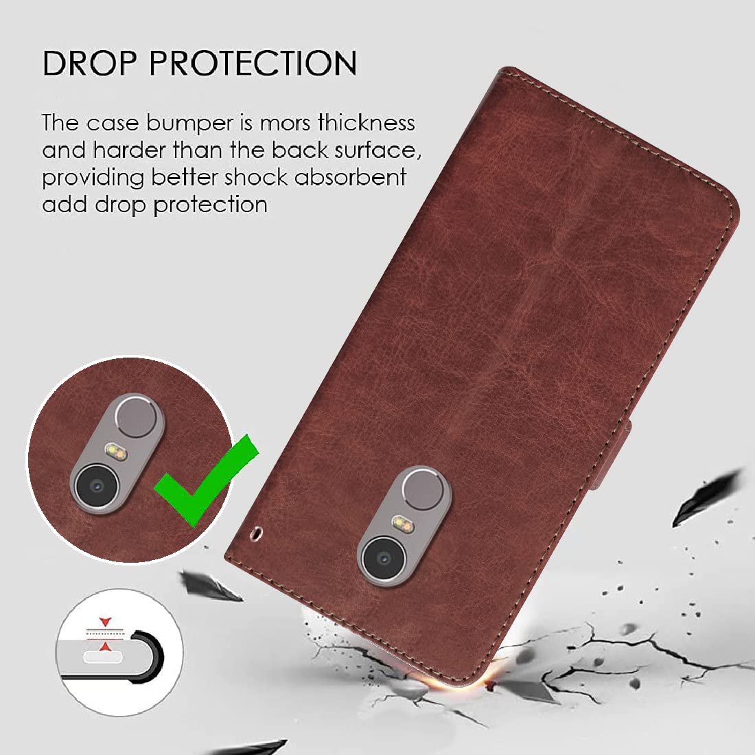 Premium Wallet Flip Cover for Lenovo K6 Note 4G