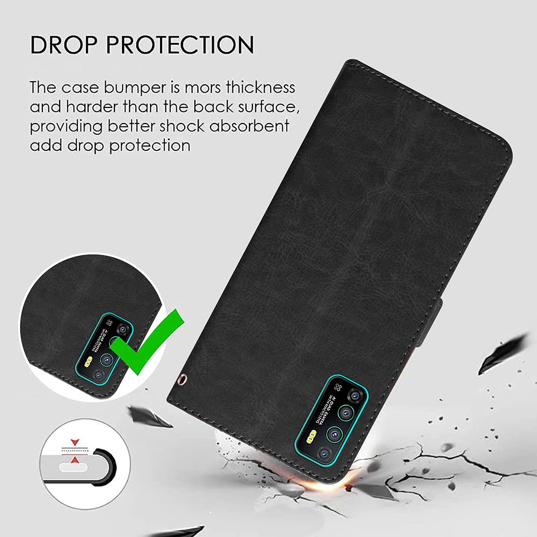 Premium Wallet Flip Cover for Infinix Hot 9 Pro 4G