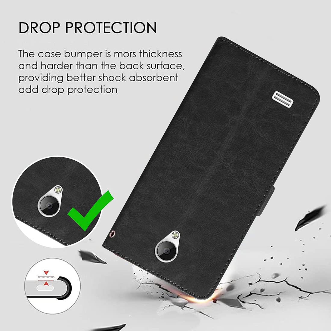 Premium Wallet Flip Cover for Vivo Y21L 4G