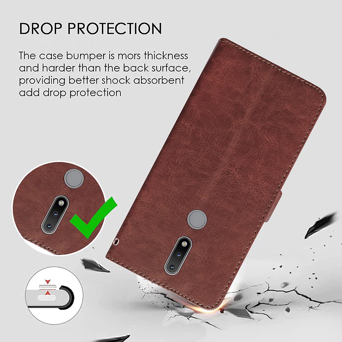 Premium Wallet Flip Cover for Nokia 2.4 4G