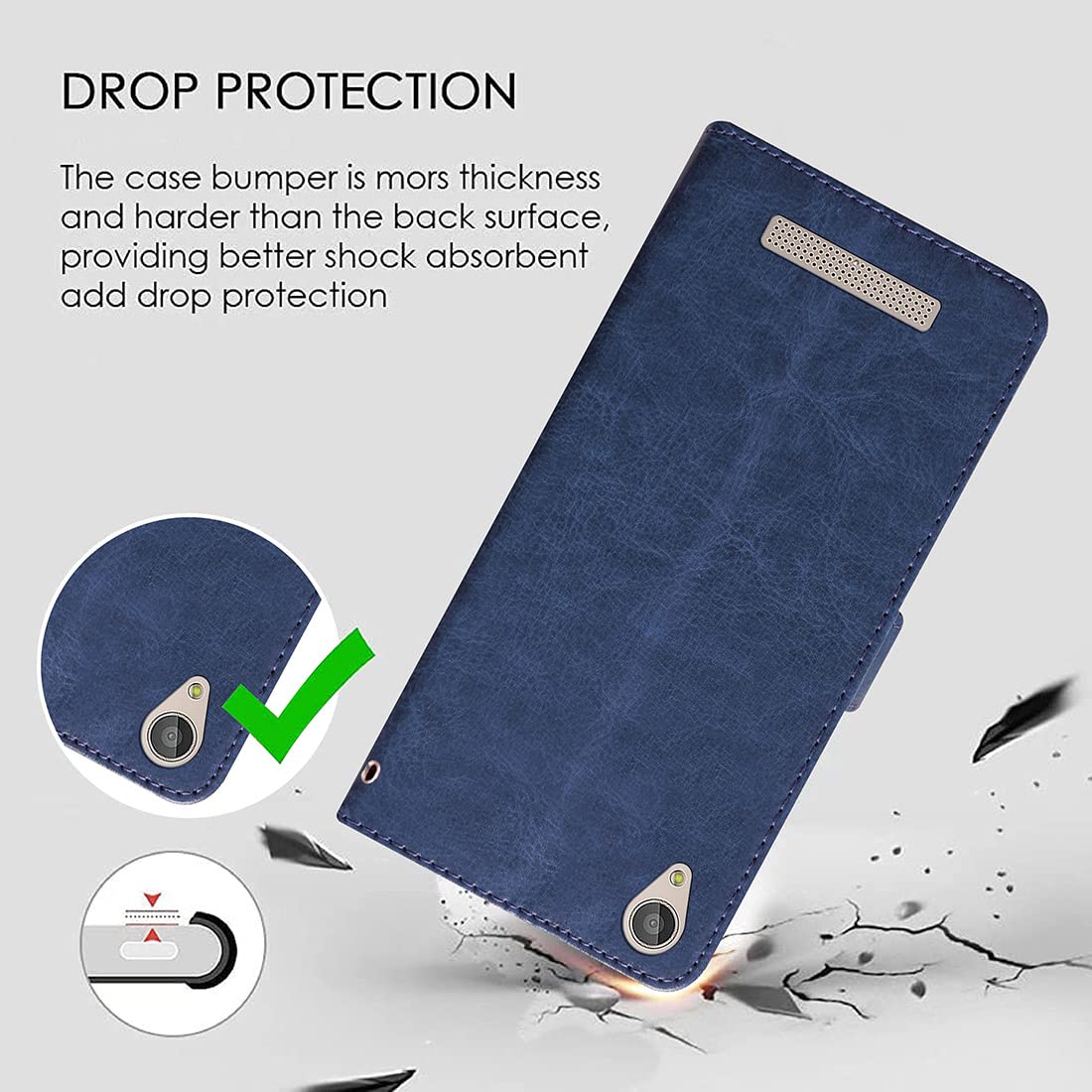 Premium Wallet Flip Cover for Lava Z50 4G