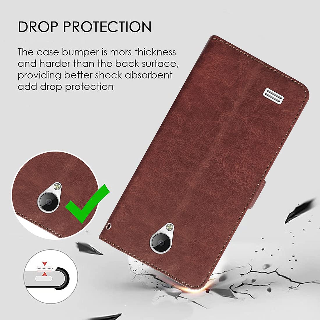 Premium Wallet Flip Cover for Vivo Y21L 4G