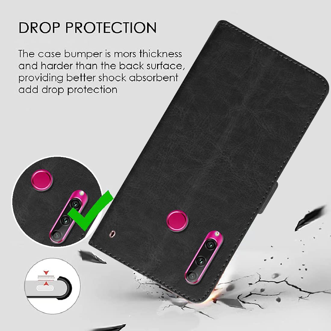 Premium Wallet Flip Cover for Honor 20i 4G