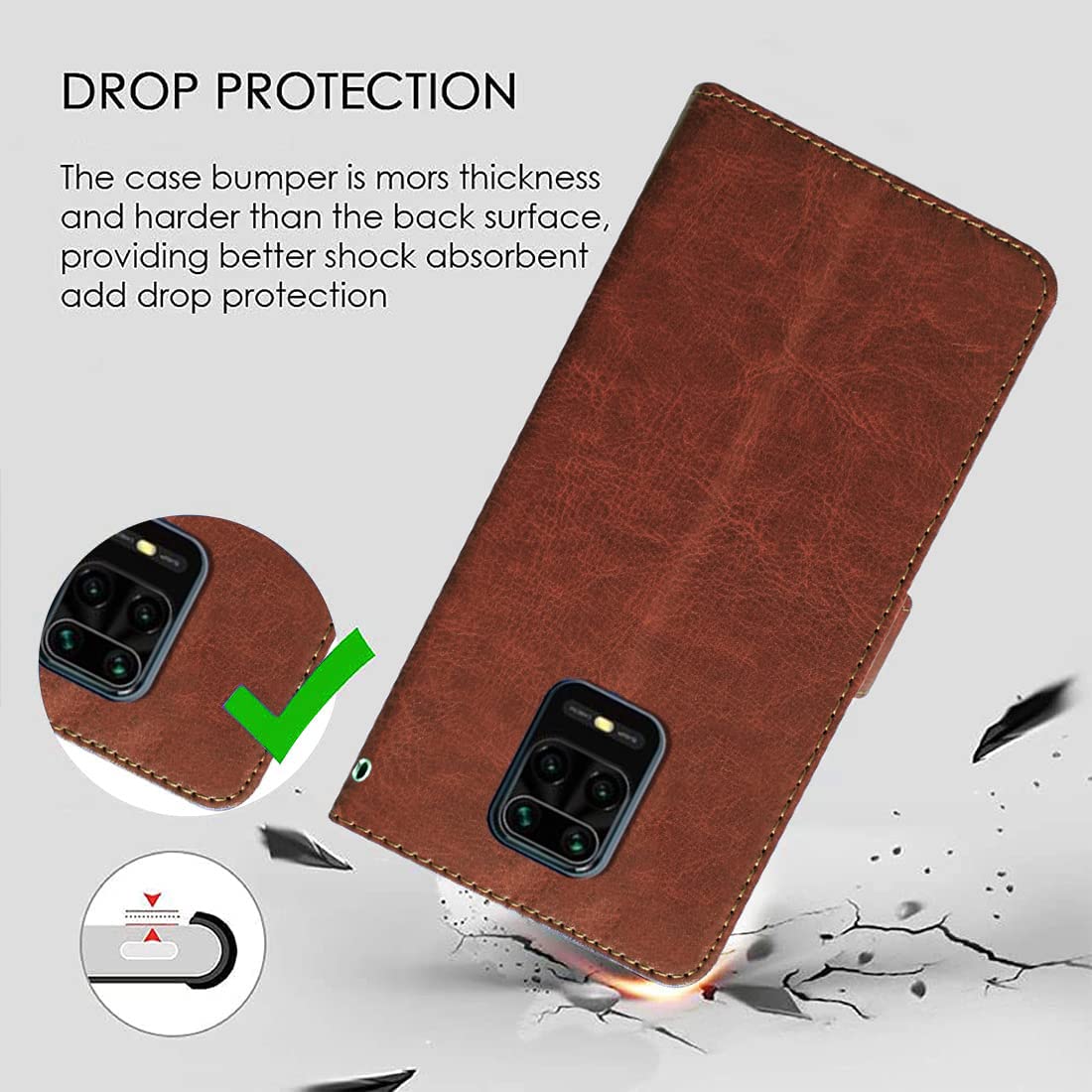 Premium Wallet Flip Cover for Poco M2 Pro / Mi Redmi Note 9 Pro / Note 9 Pro Max