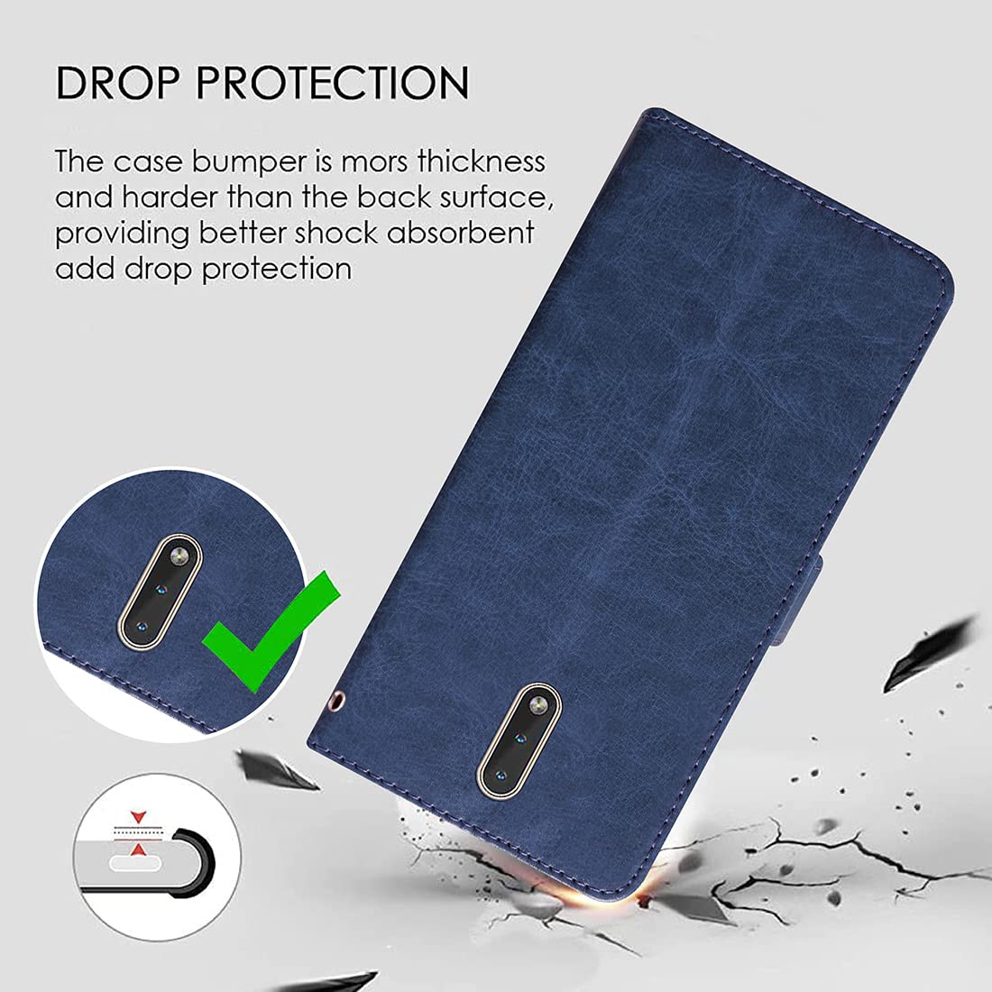 Premium Wallet Flip Cover for Nokia 2.3 4G