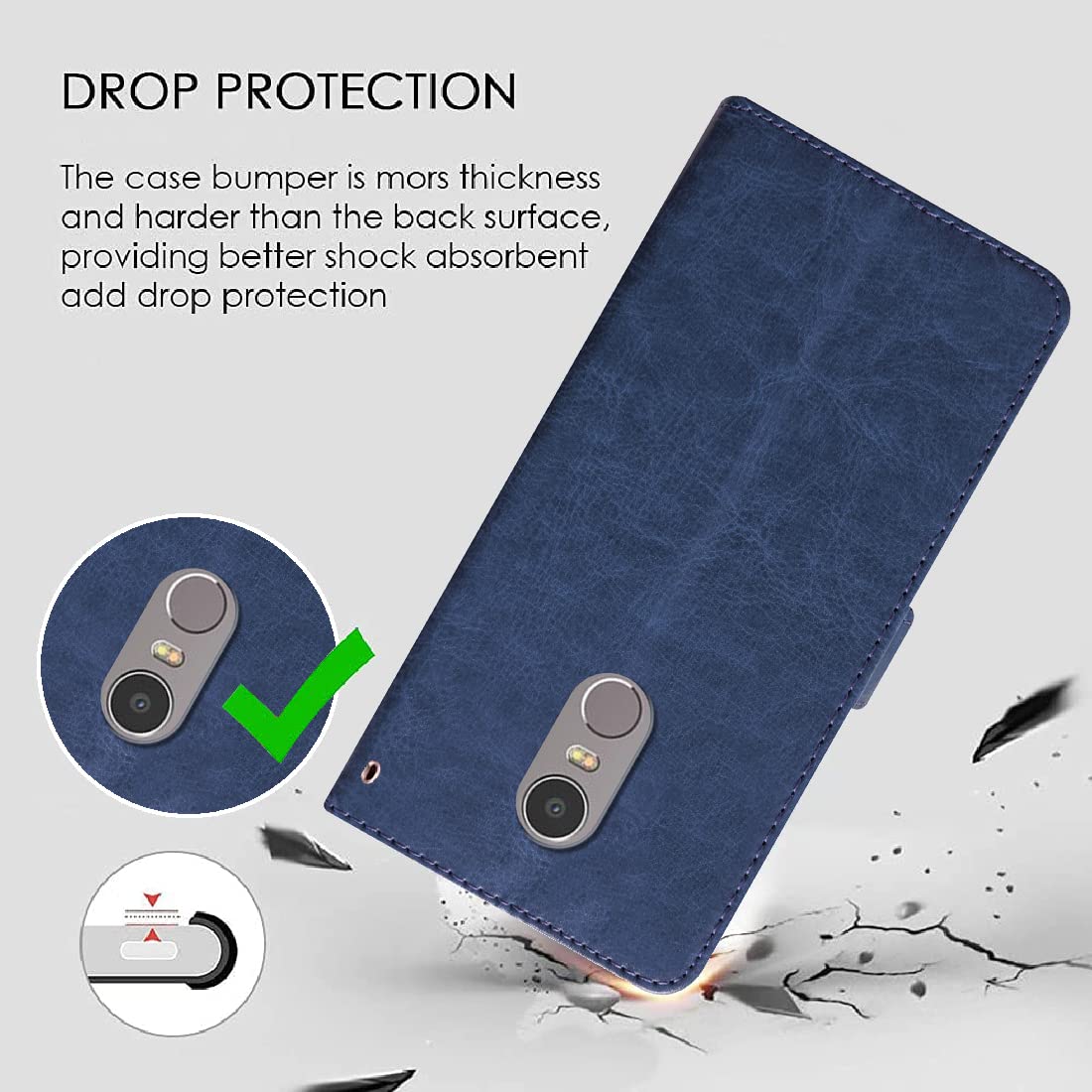 Premium Wallet Flip Cover for Lenovo K6 Note 4G